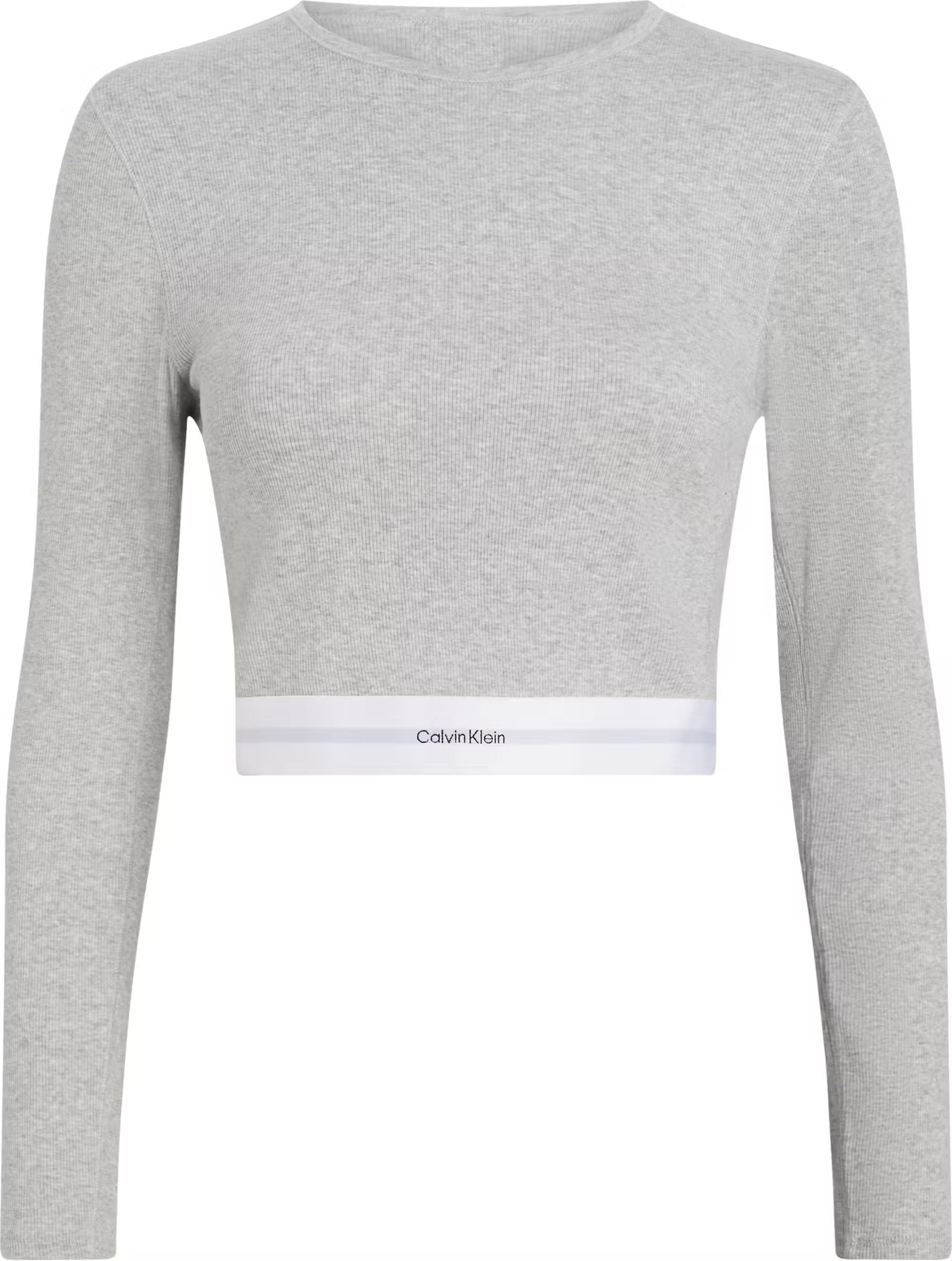 Calvin Klein Kadın Gri Logolu Crop Crew 000QS7217E