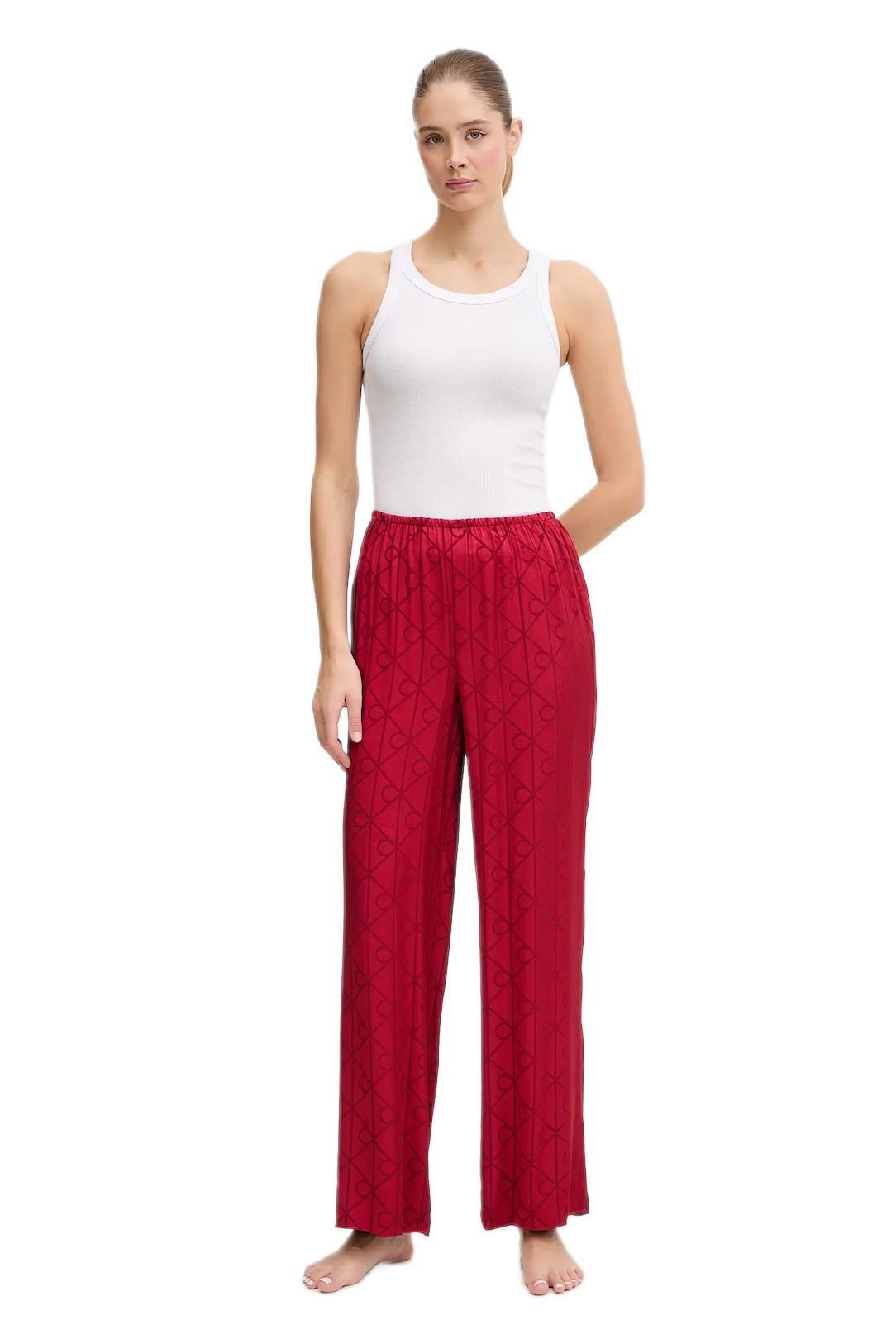 Calvin Klein Kadın Kırmızı AOP Desenli Pijama Altı LV00QS7536