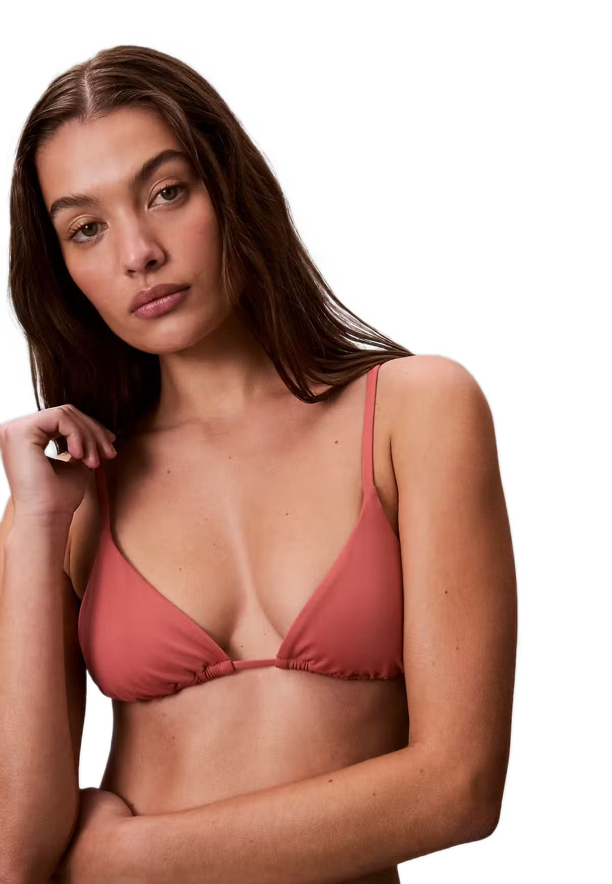Calvin Klein Kadın Pembe Üçgen Bikini Üstü LV00Q62697 