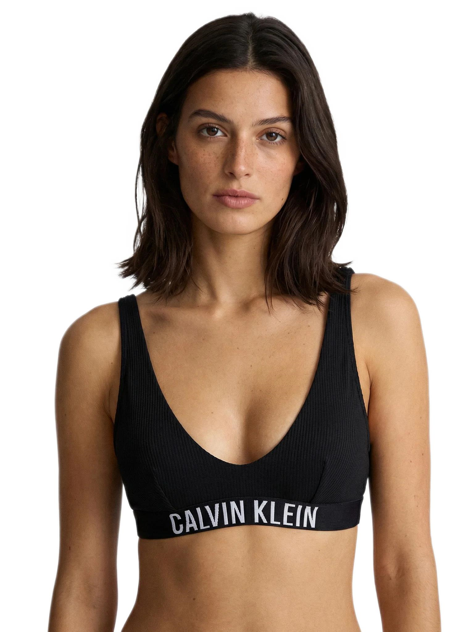 Calvin Klein Kadın Siyah Yuvarlak Yakalı Bralet Bikini Üstü LV00Q61211 