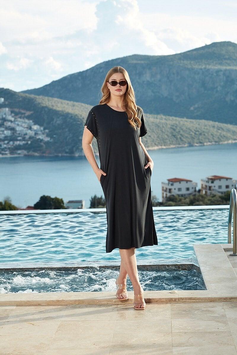 Cossy By Aqua Kadın Antrasit Elbise A26773