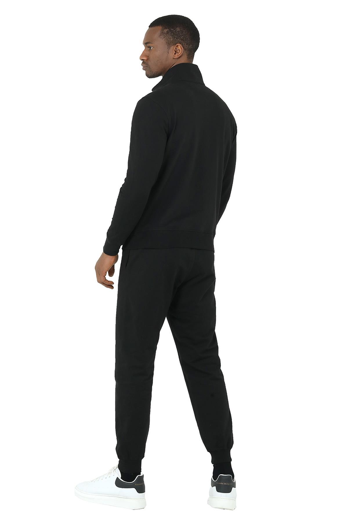 D's Damat Erkek Siyah Eşofman Pijama 5'li Takım 234003