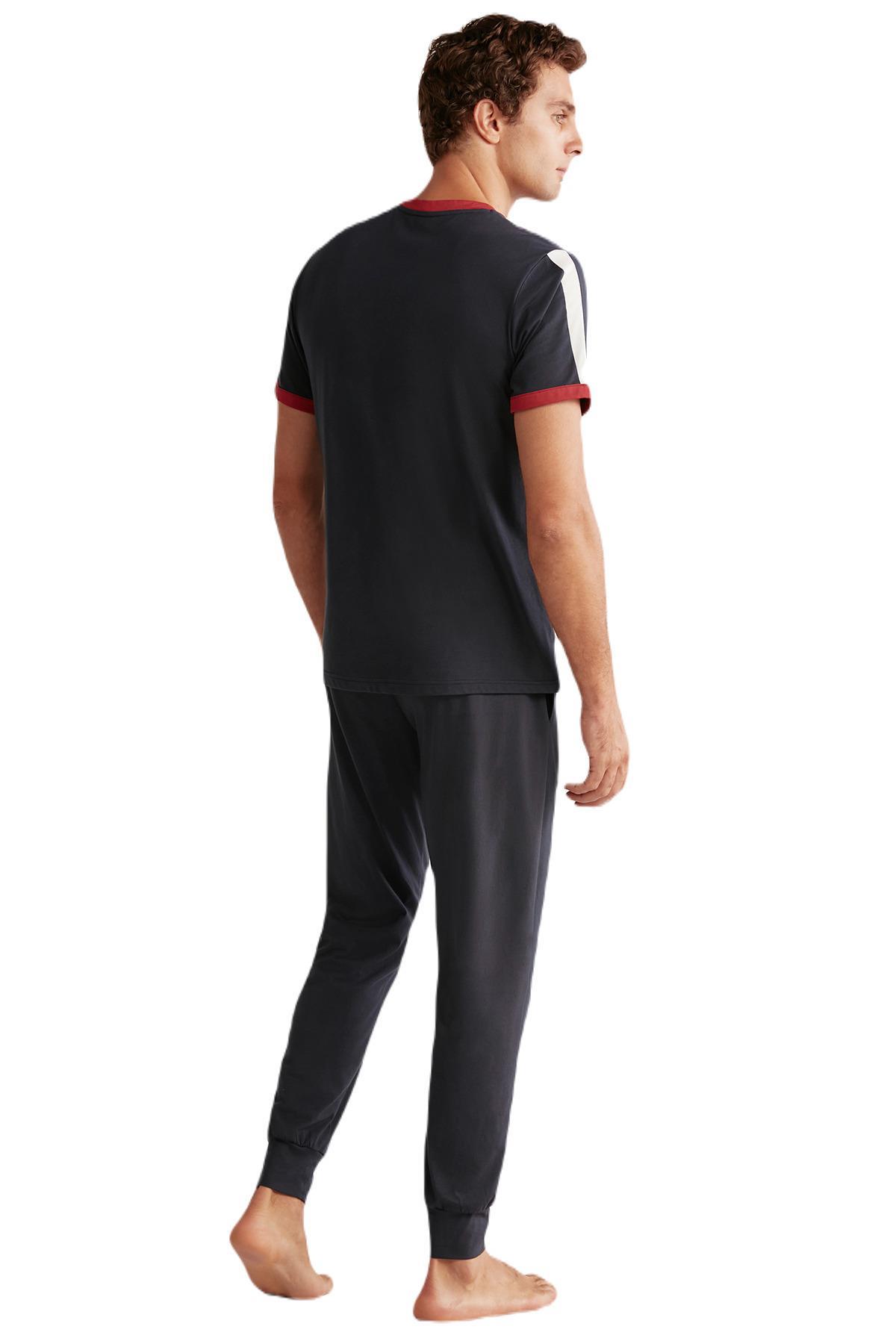 First Touch Erkek Lacivert Pijama Takımı 401
