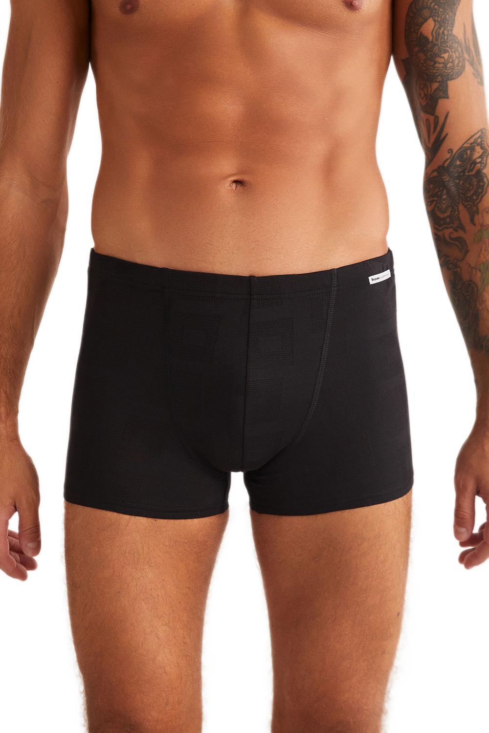 Kom Andrea Modal Jakar Desenli Erkek Siyah Boxer 