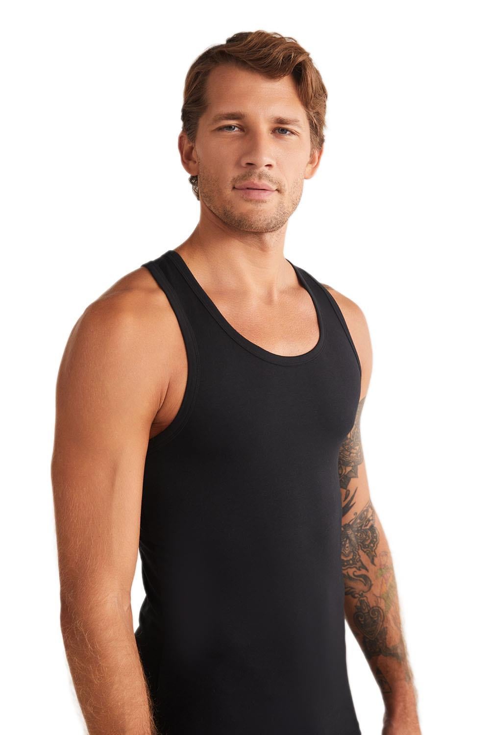 Kom Aytron Halter 2'li Basic Erkek Siyah Atlet