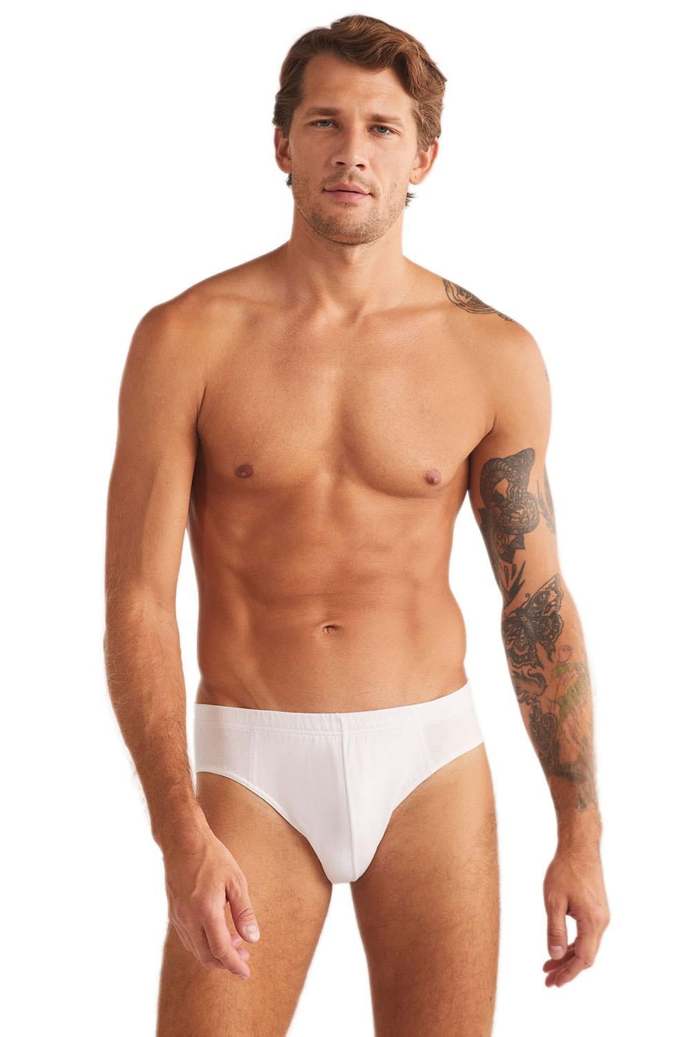 Kom Paul Pamuklu Basic 2'li Beyaz Erkek Slip