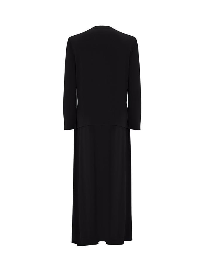 Miss Dalida Siyah Önü Düğmeli Cep Kapaklı Triko Kloş Etek T25Y-2006
