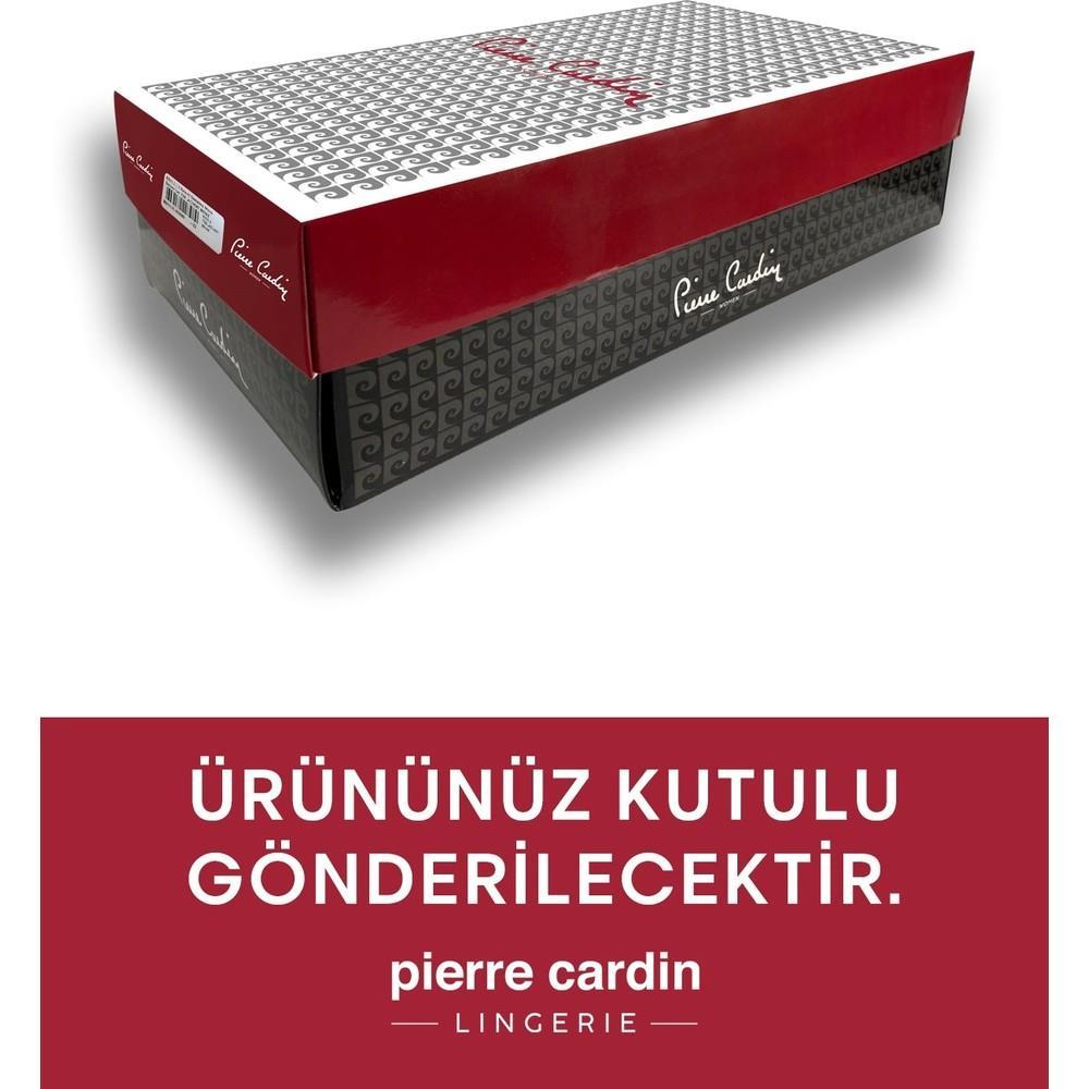 Pierre Cardin Ekru Pedli Balenli Çeyiz Dantel Gecelik ve String Fantezi İç Çamaşır Takımı 4661
