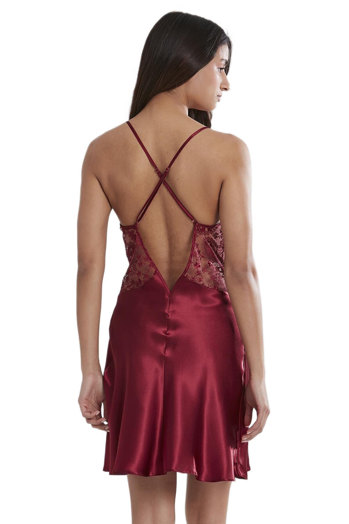 Pierre Cardin Kadın Bordo Altılı Saten Çeyiz Seti 6225