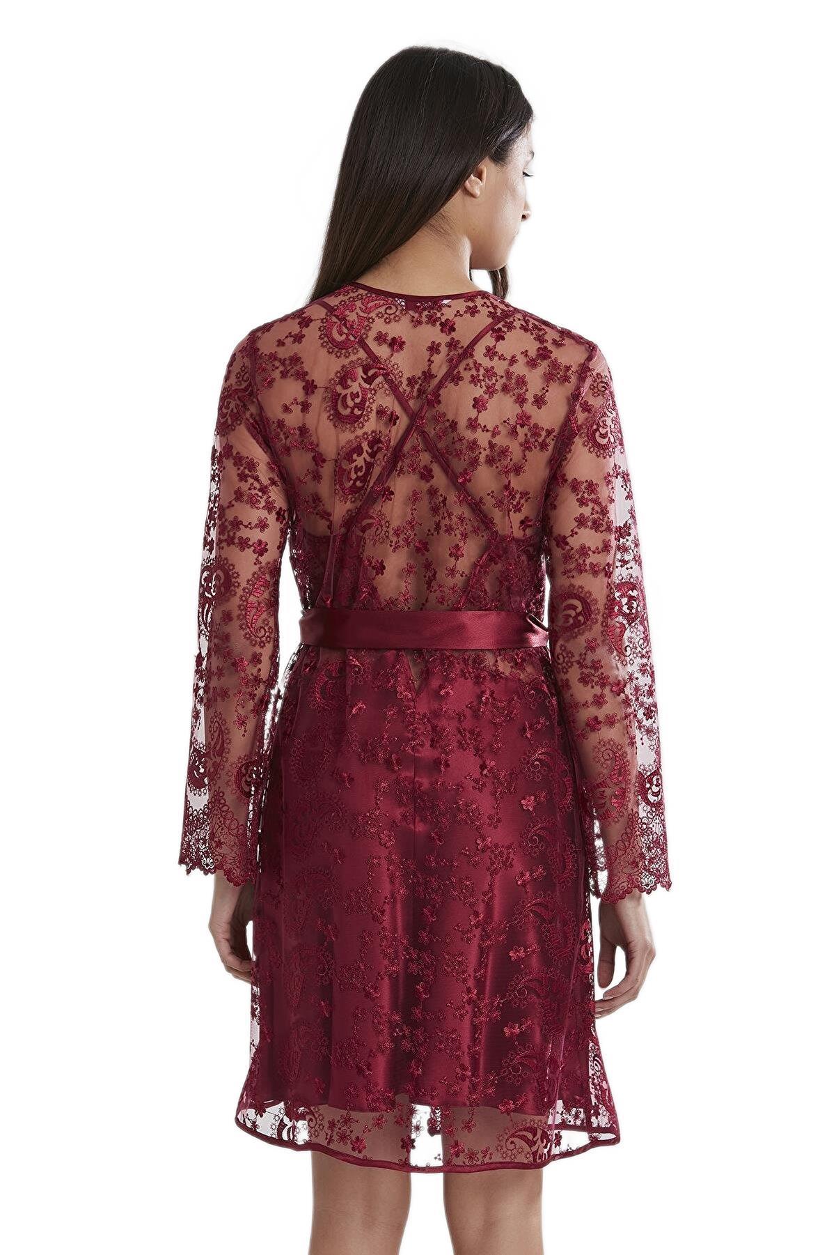 Pierre Cardin Kadın Bordo Altılı Saten Çeyiz Seti 6225