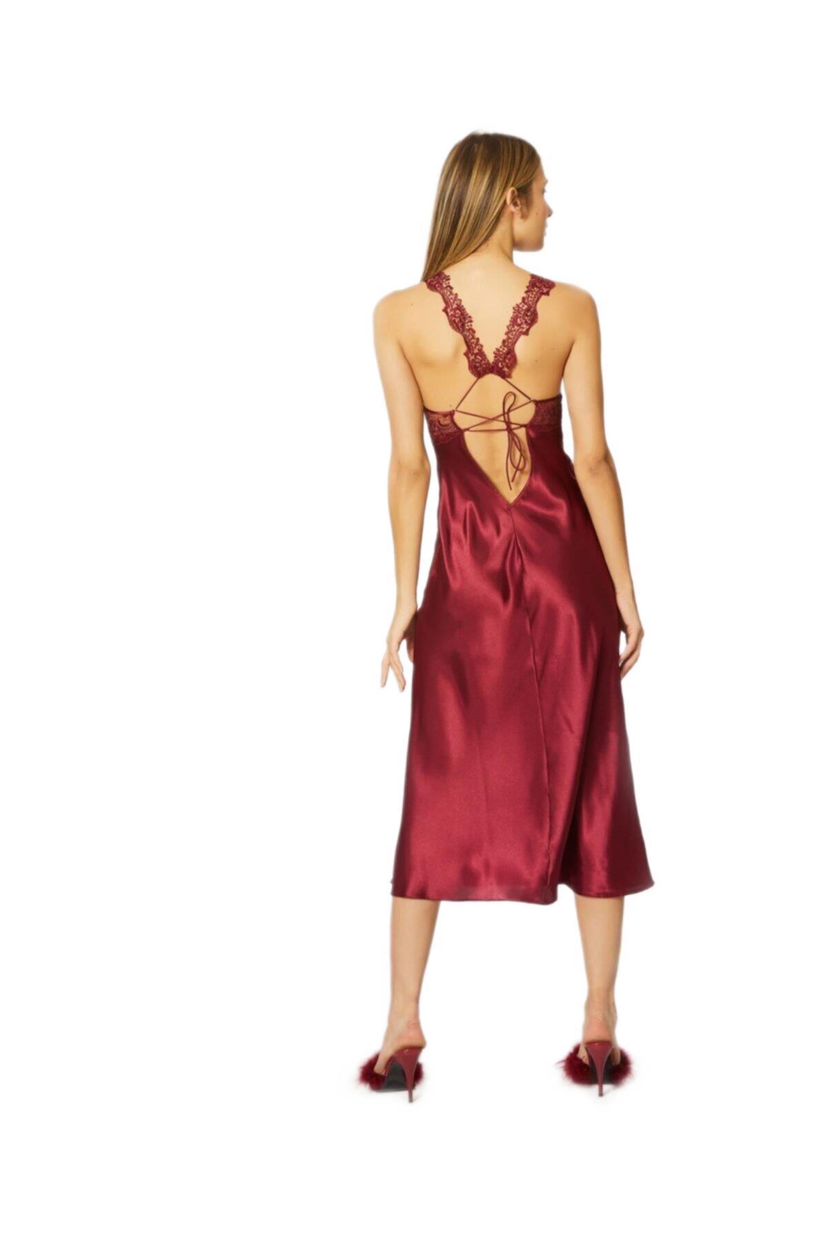 Pierre Cardin Kadın Bordo Altılı Saten Çeyiz Seti 6025