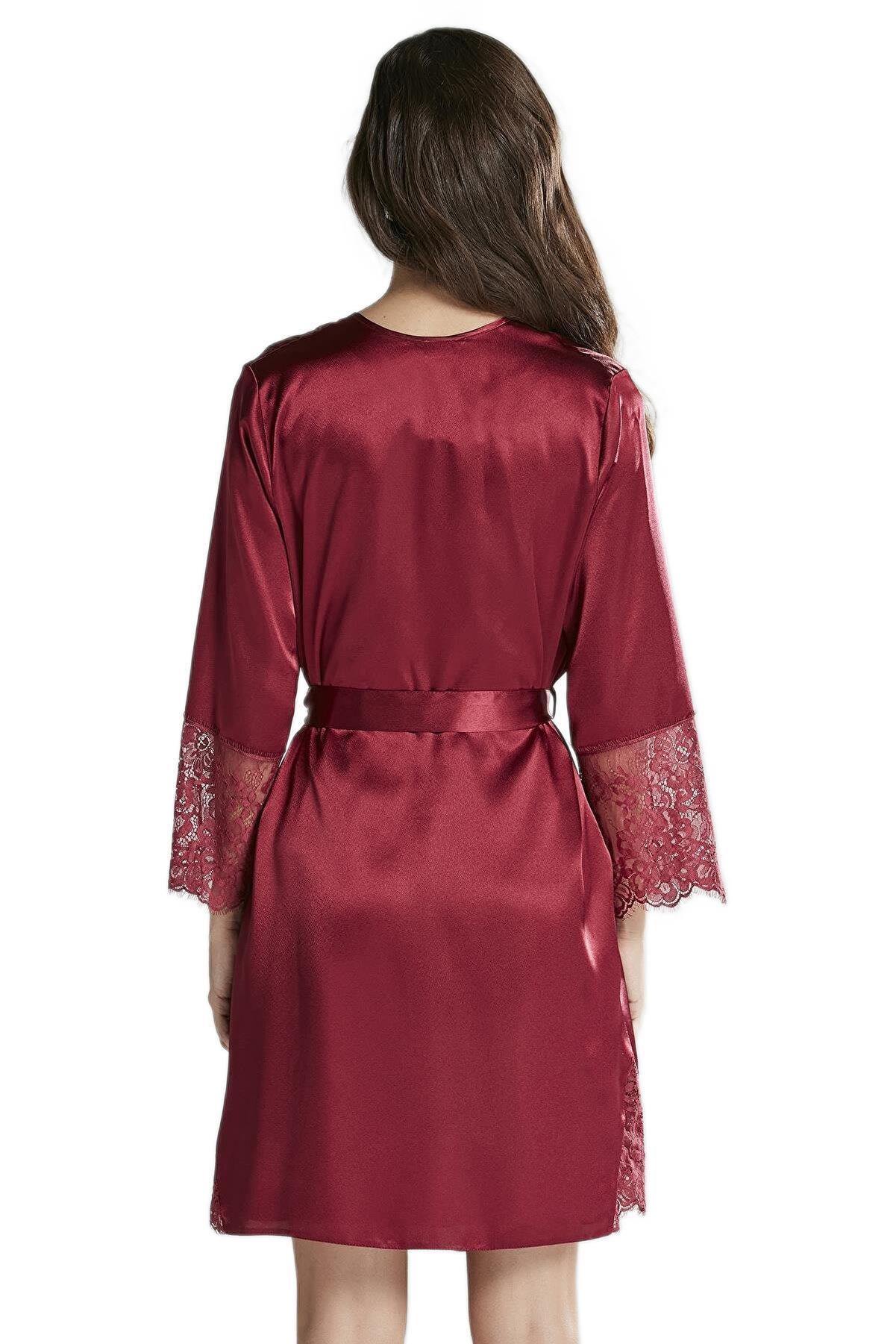 Pierre Cardin Kadın Bordo Altılı Saten Çeyiz Seti 6015