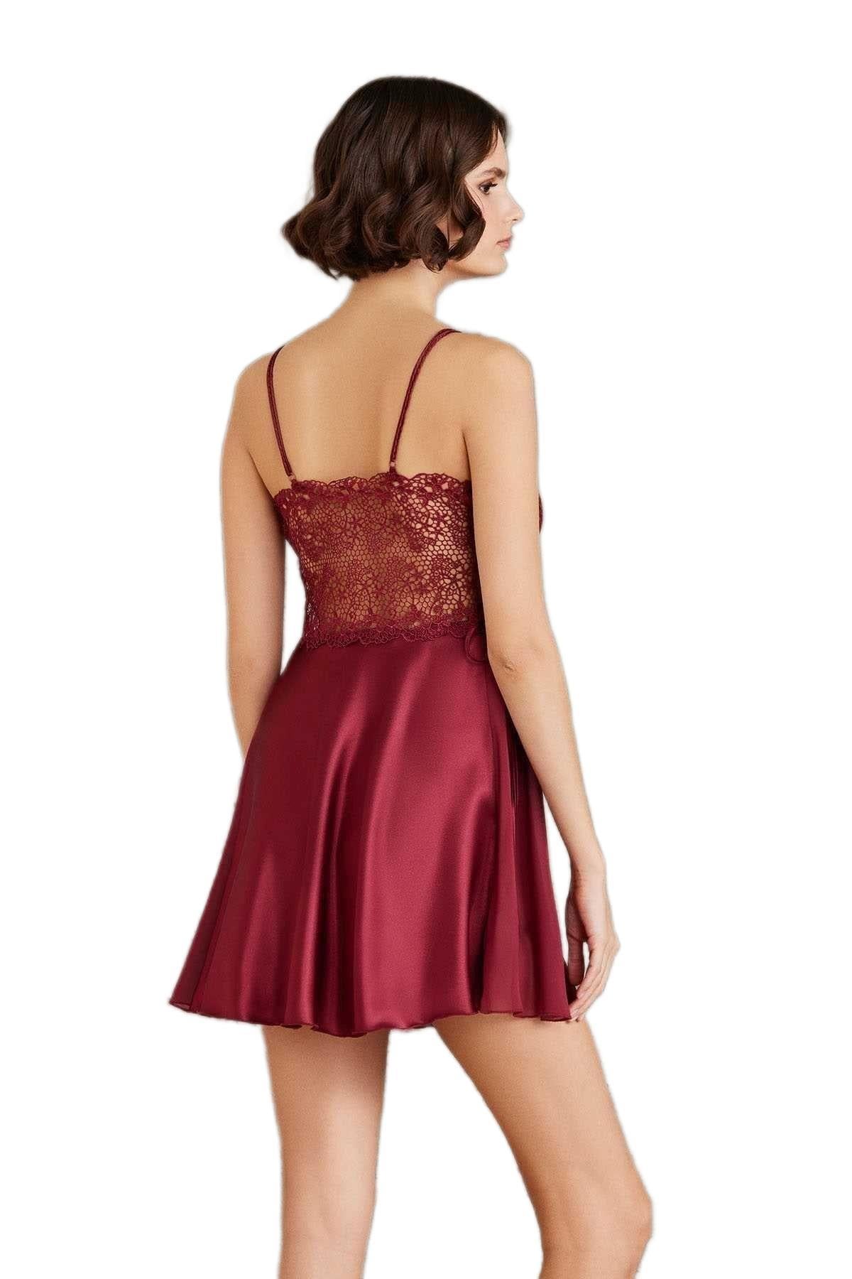 Pierre Cardin Kadın Bordo Altılı Saten Çeyiz Seti 6005