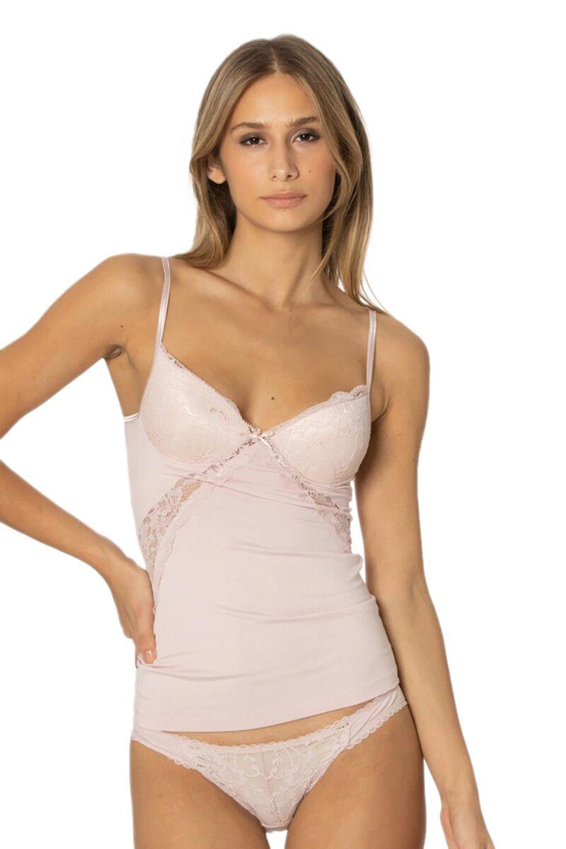 Pierre Cardin Kadın Pudra Dantelli Penye Atlet Külot / Kaşkorse Set 356