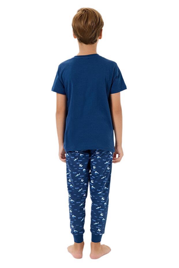 Rolypoly Erkek Çocuk İndigo Pijama Takımı 3743-2 