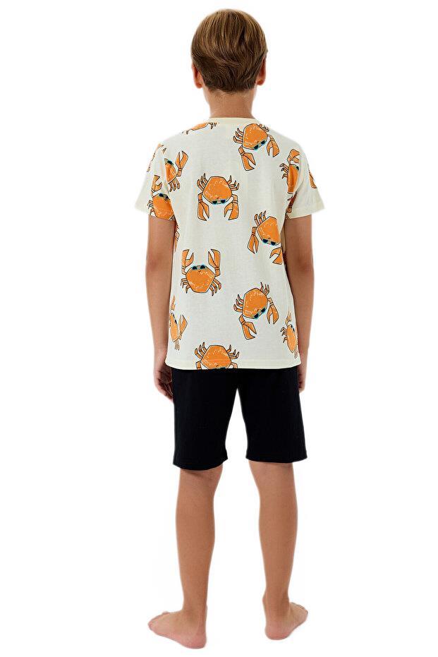 Rolypoly Erkek Çocuk Sarı Şortlu Pijama Takım 3748-2 