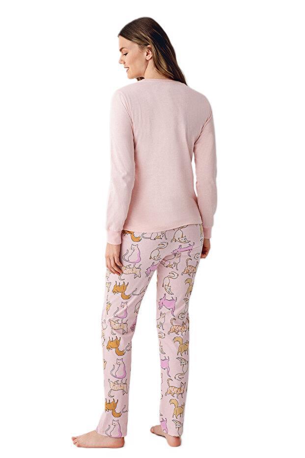 Rolypoly Kadın Pembe Pijama Takımı 3710-S 