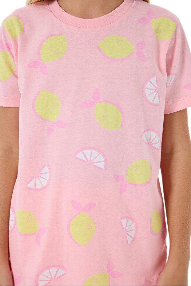 RolyPoly Kız Çocuk Somon Şortlu Pijama Takımı 3793-2 