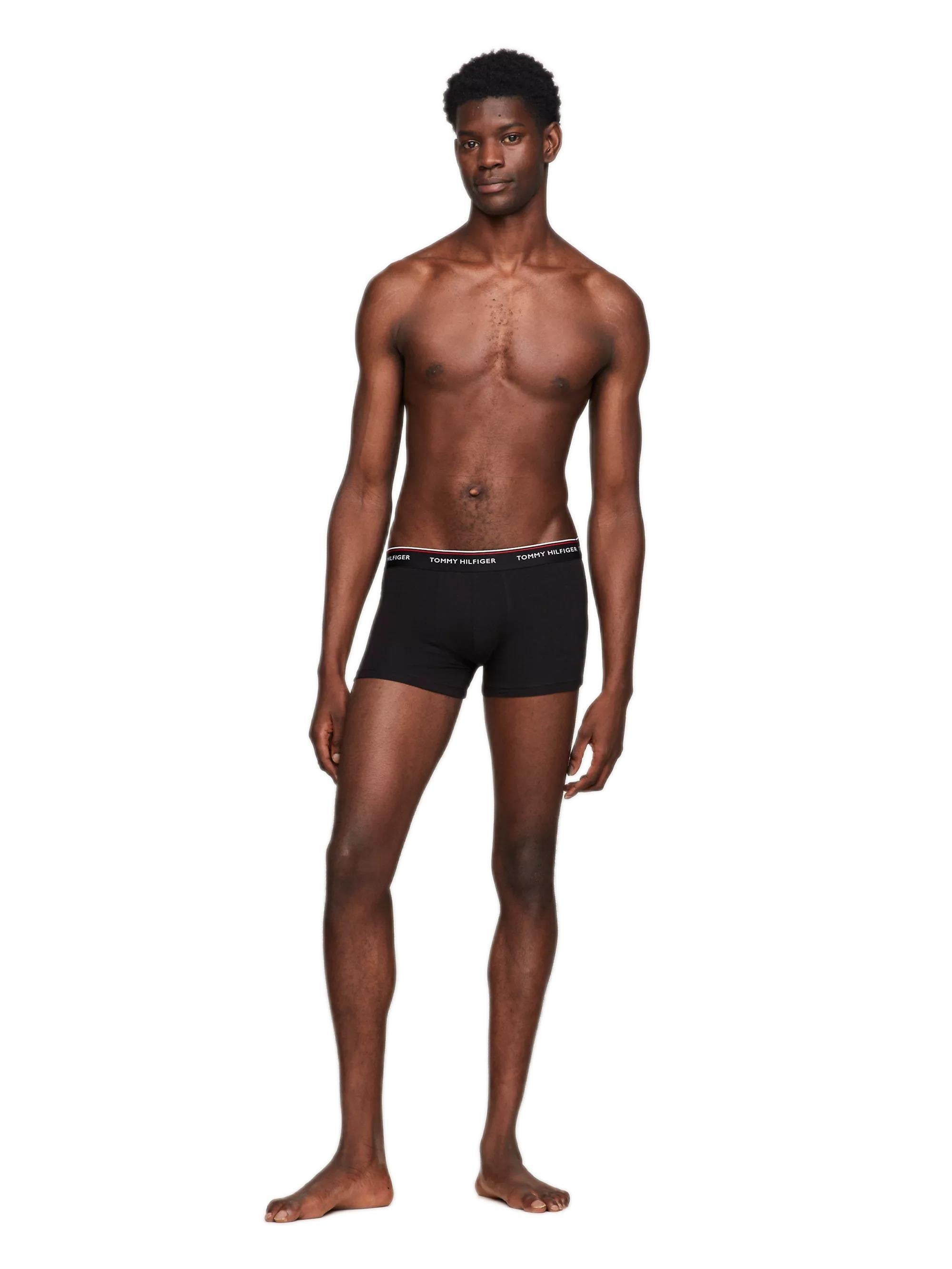 Tommy Hilfiger Erkek 3'lü Low Rıse Siyah Boxer Trunk 