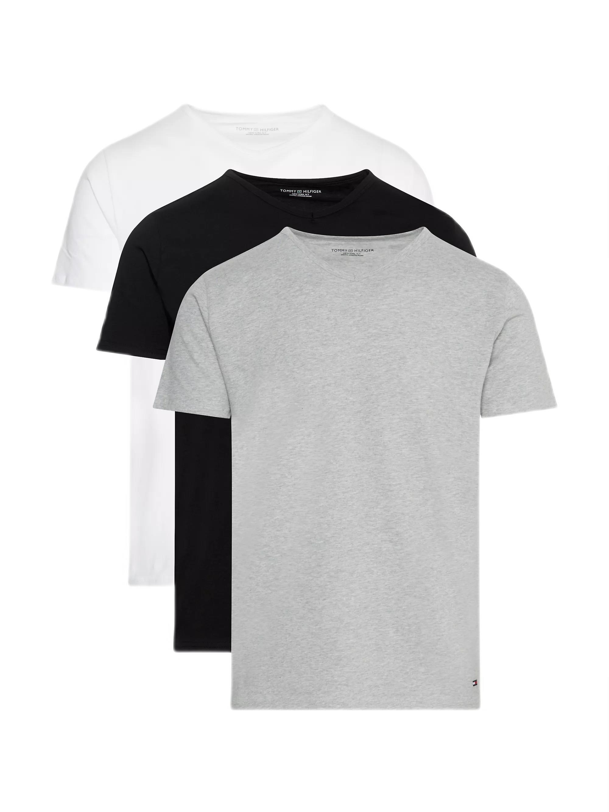 Tommy Hilfiger Erkek 3'lü V Yaka T-Shirt