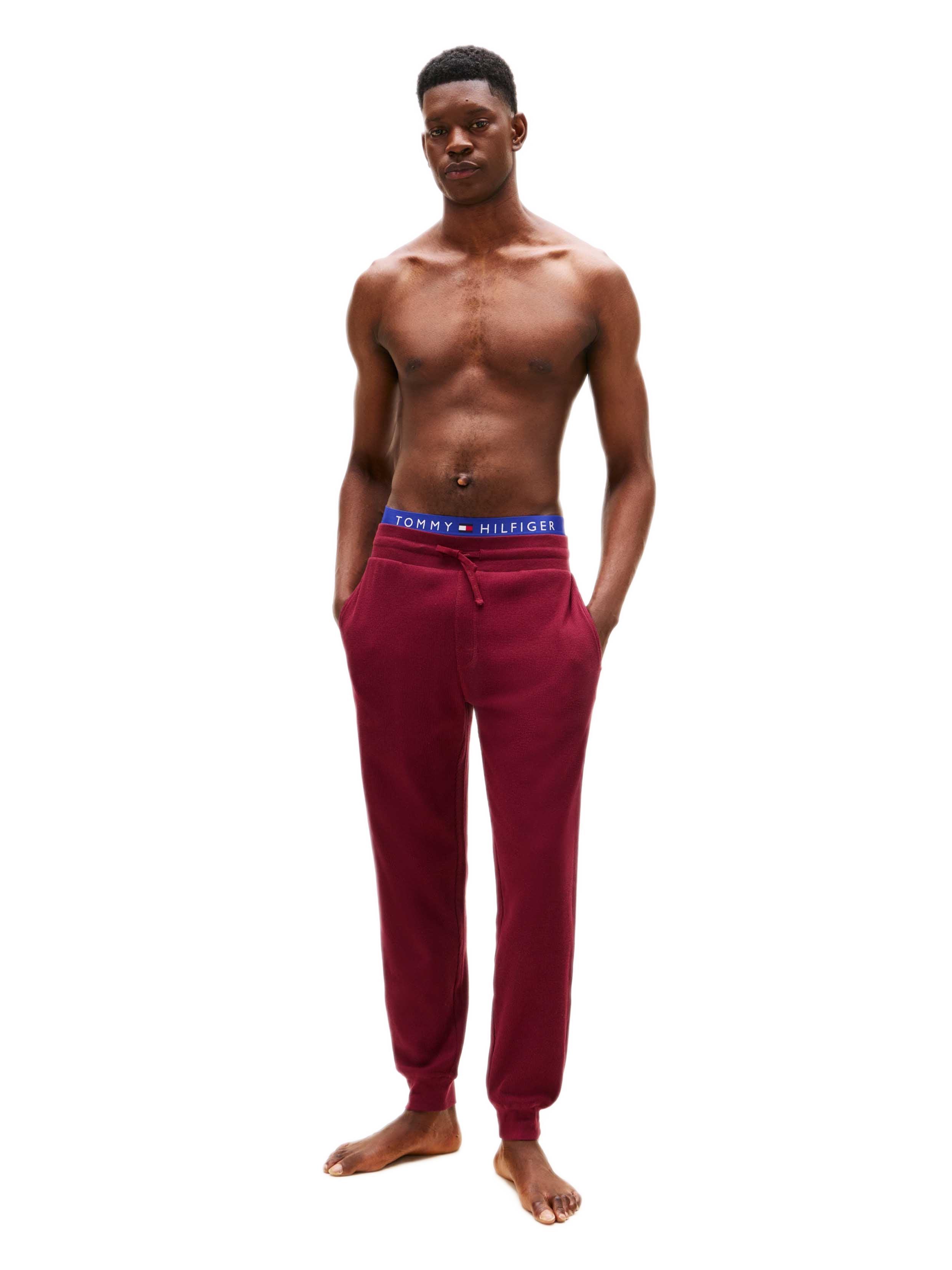 Tommy Hilfiger Erkek Mor Waffle Jogger Eşofman Altı UM0UM03621