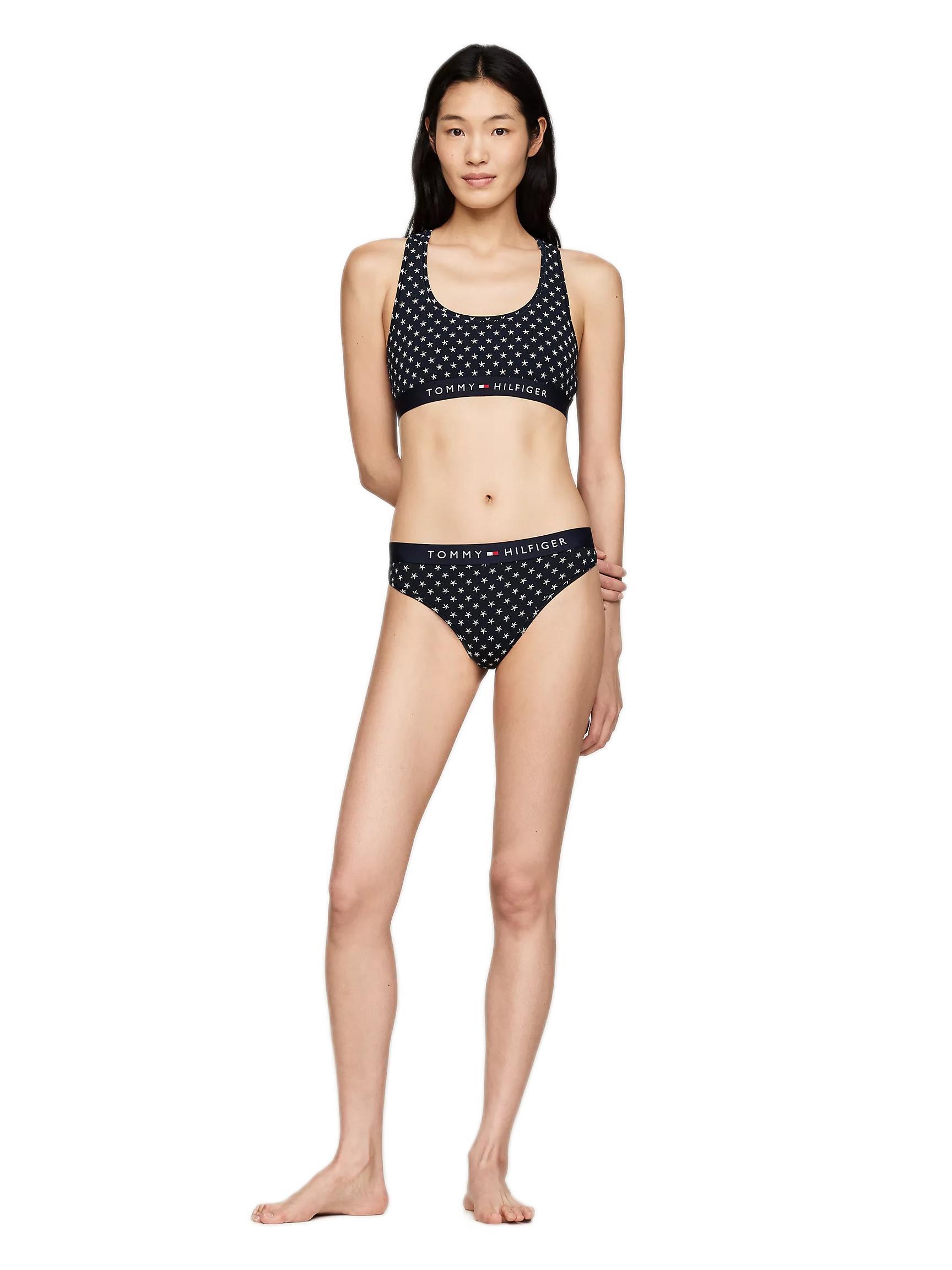 Tommy Hilfiger Kadın Mavi Unlined Bralet Print UW0UW04148