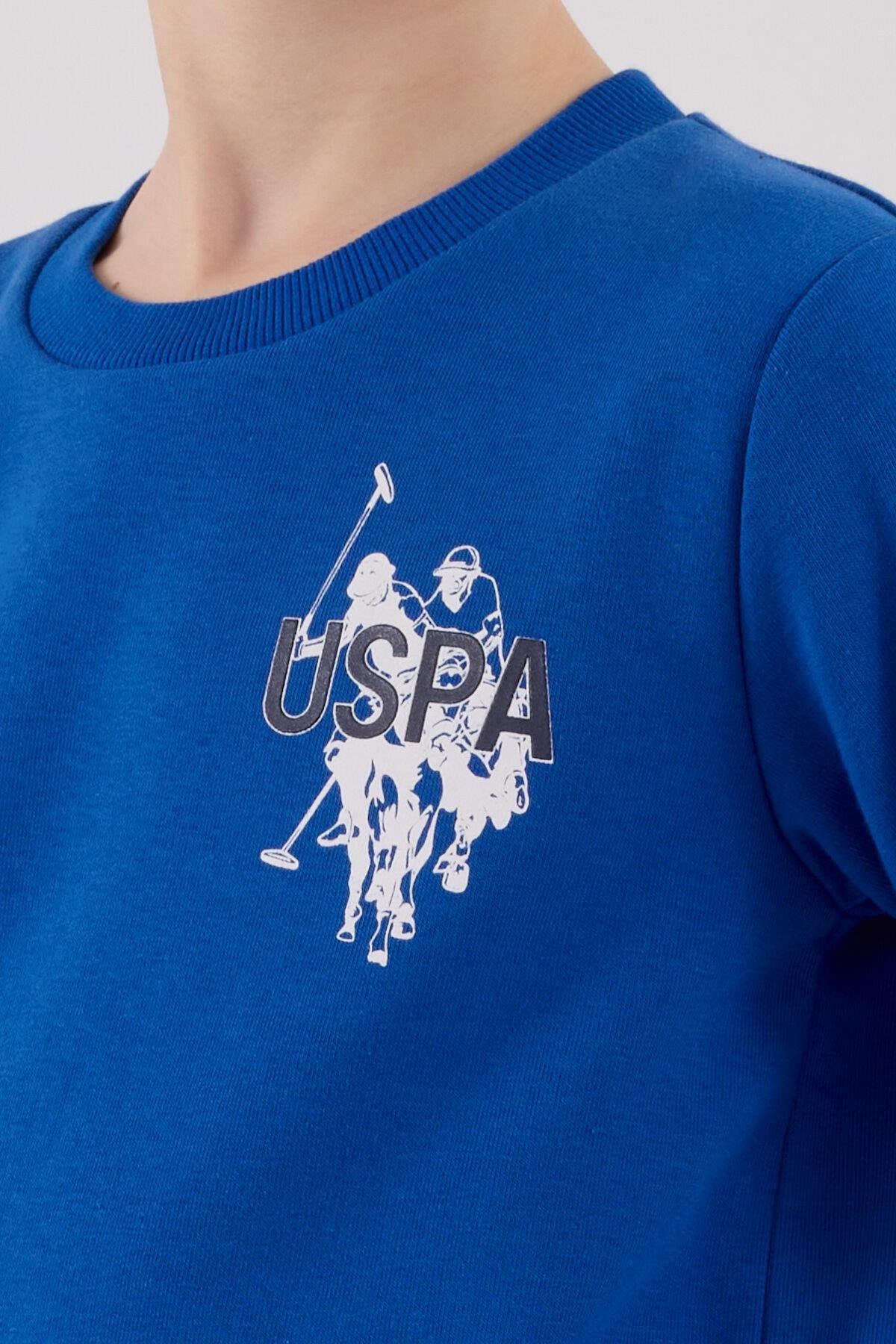 U.S.Polo Assn Erkek Çocuk Mavi Uzun Kollu Pijama Takımı  2204-G 