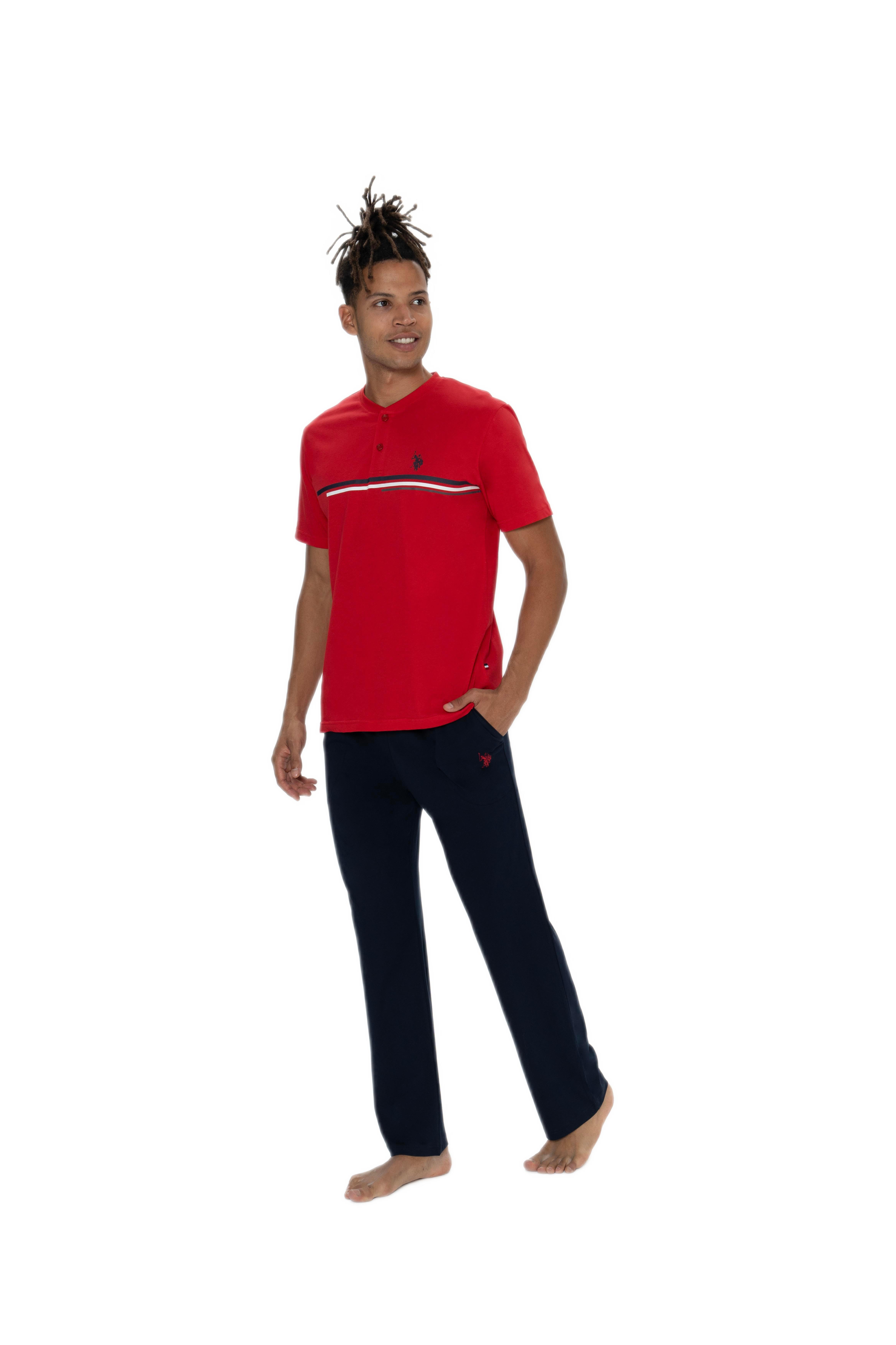 U.S. Polo Assn. Erkek Kırmızı Pijama Takım 18901 