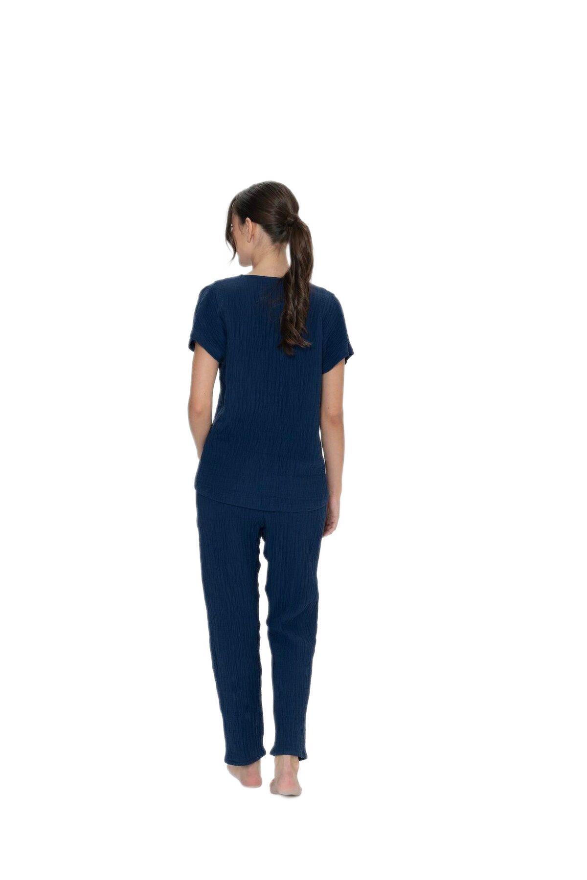 U.S. Polo Assn. Kadın Lacivert Pijama Takım 20015 
