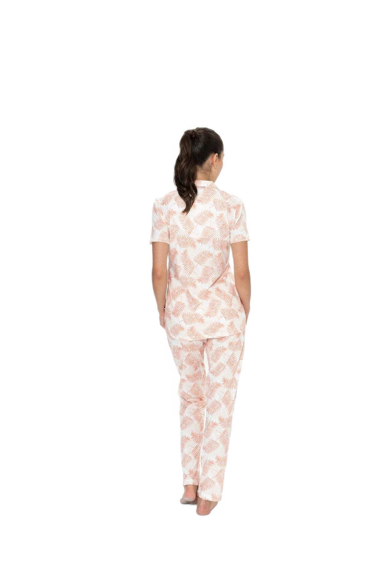 U.S. Polo Assn. Kadın Somon Pijama Takım 20087