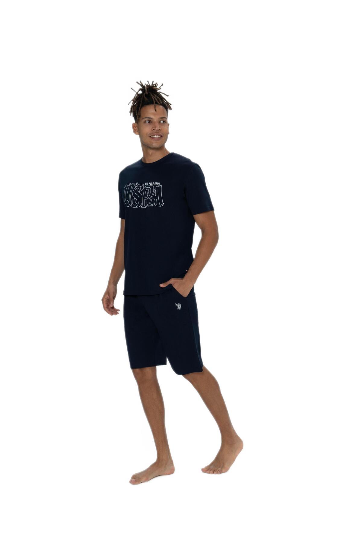 U.S. Polo Assn. Erkek Lacivert 3'lü Pijama Takım 18903 
