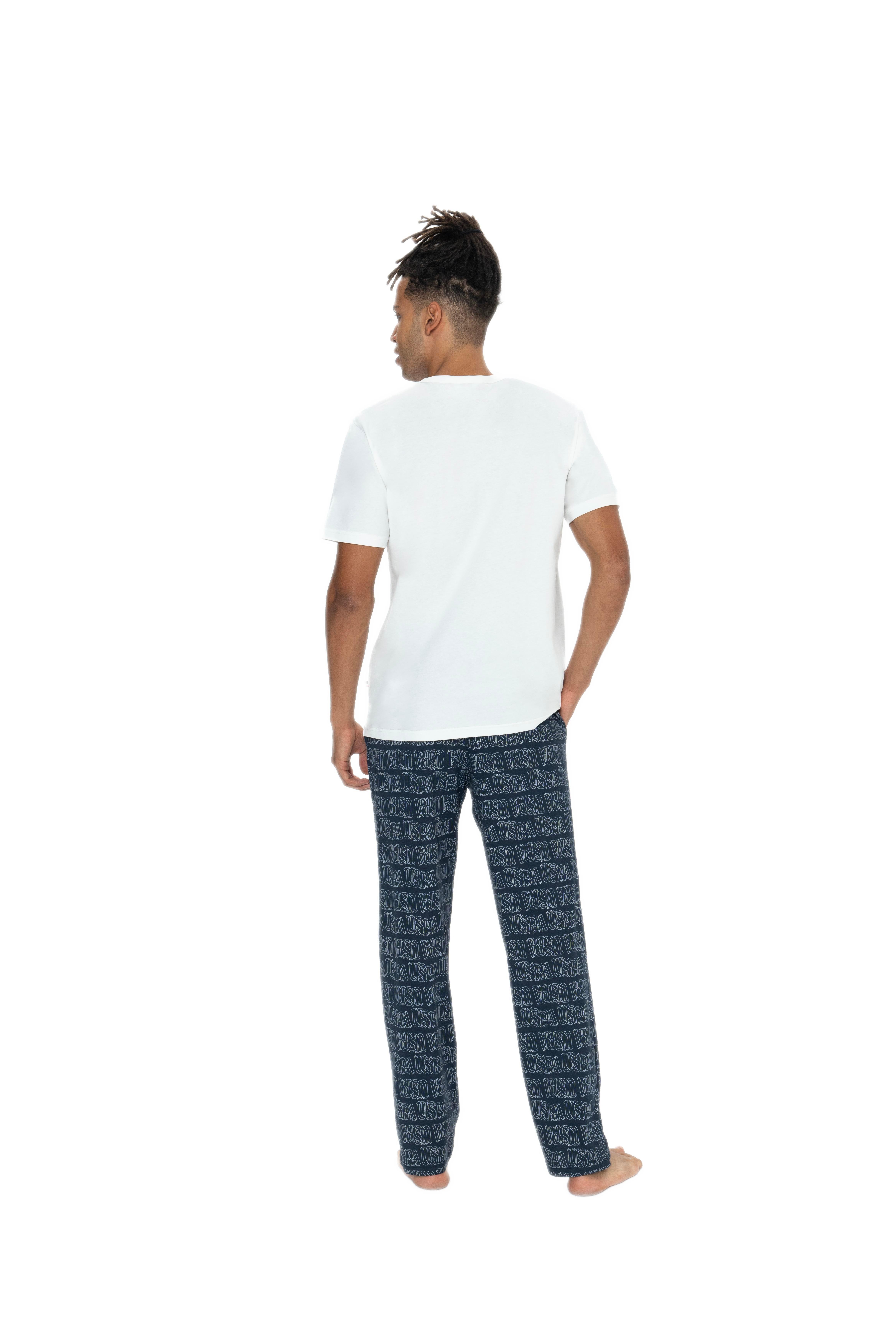 U.S. Polo Assn. Erkek Ekru 3'lü Pijama Takım 18903 