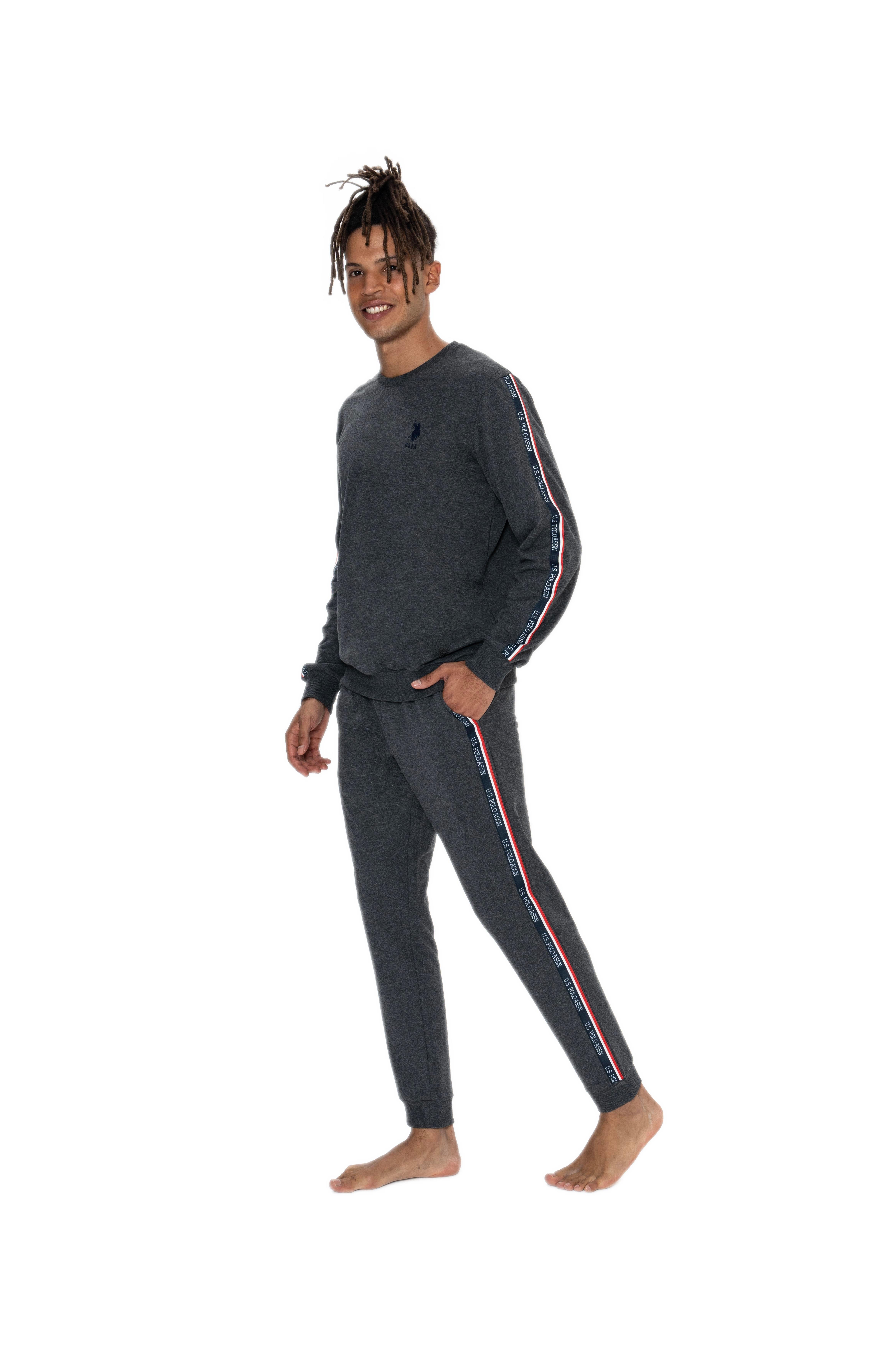 U.S. Polo Assn. Erkek Antrasit Melanj Pijama Takım 18923