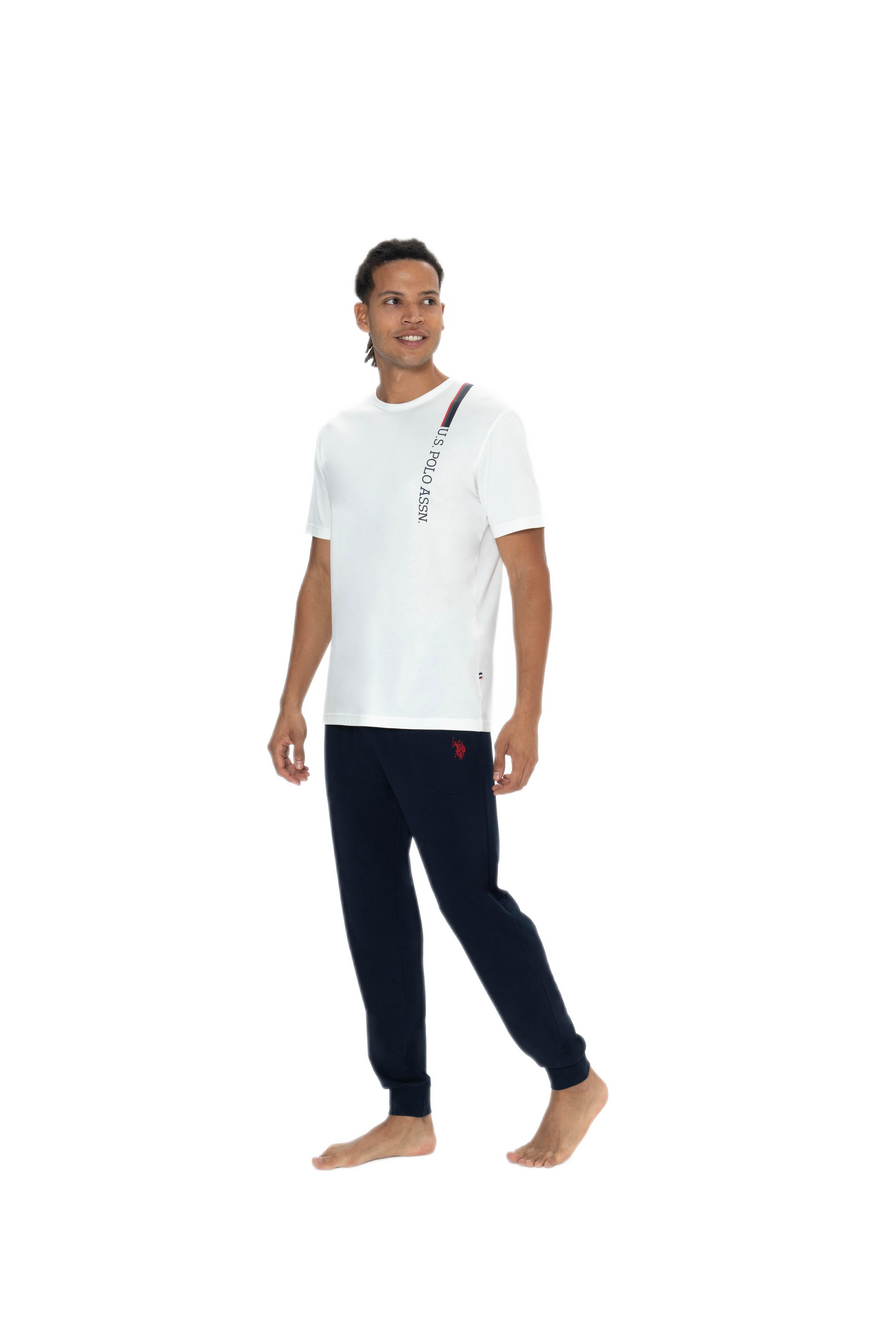 U.S. Polo Assn. Erkek Ekru Pijama Takım 18890 
