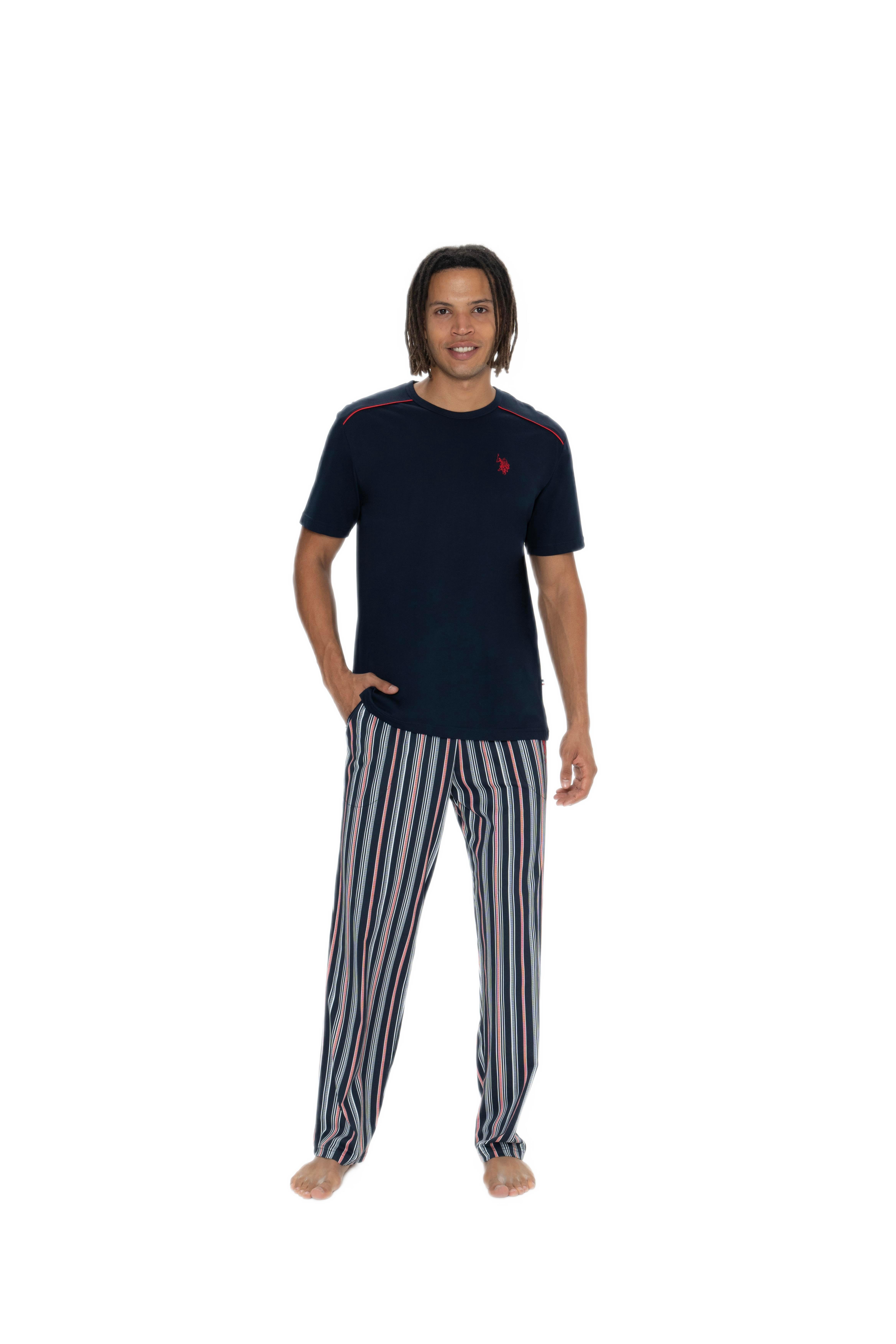 U.S. Polo Assn. Erkek Lacivert 3'lü Pijama Takım 18905 