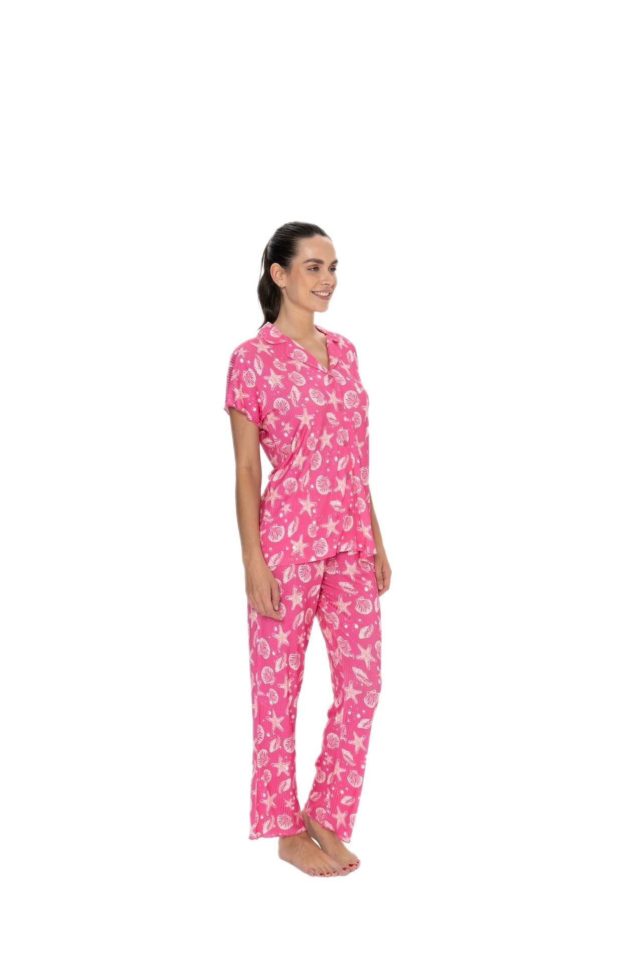 U.S. Polo Assn. Kadın Fuşya Pijama Takım 20084 