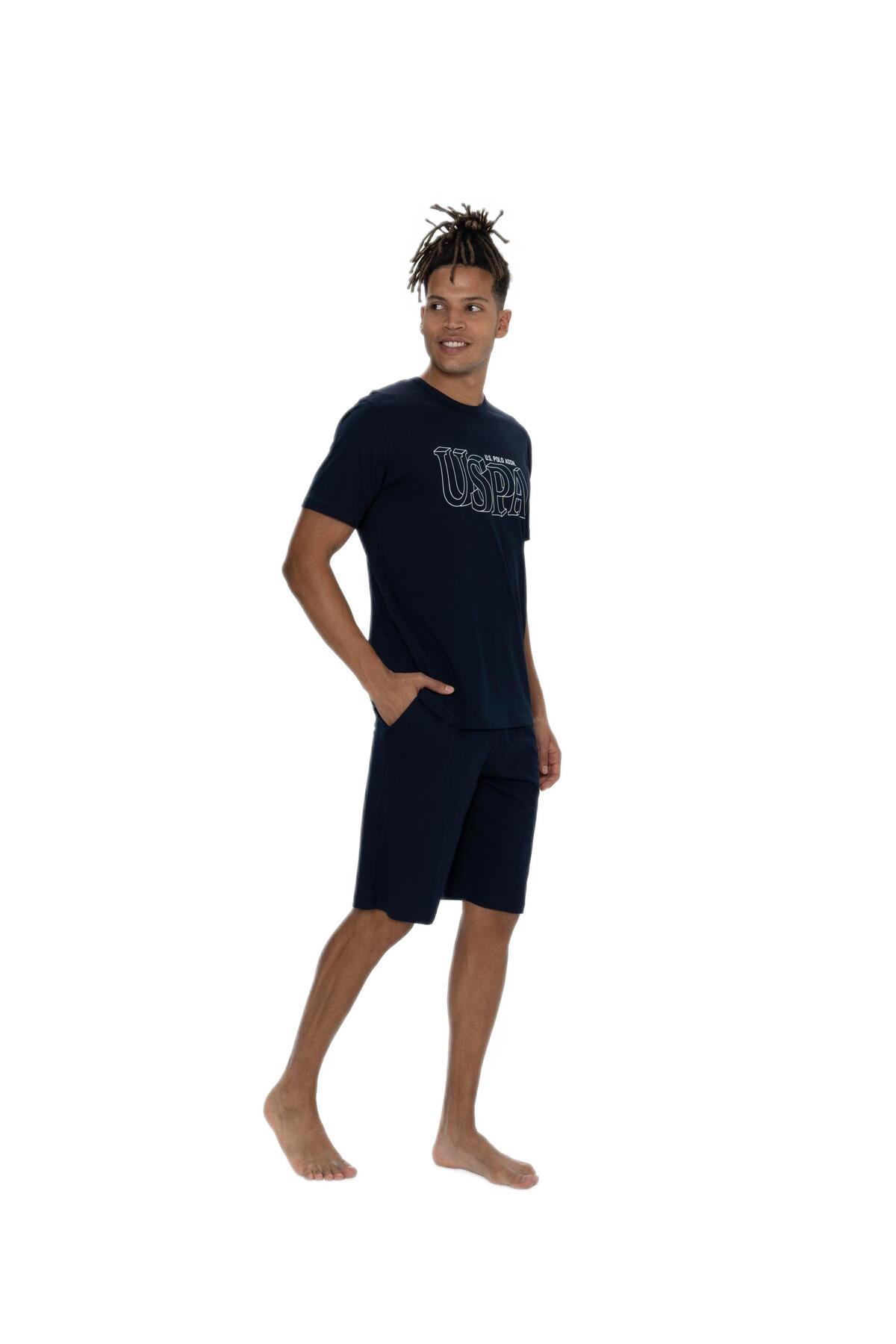 U.S. Polo Assn. Erkek Lacivert 3'lü Pijama Takım 18903 