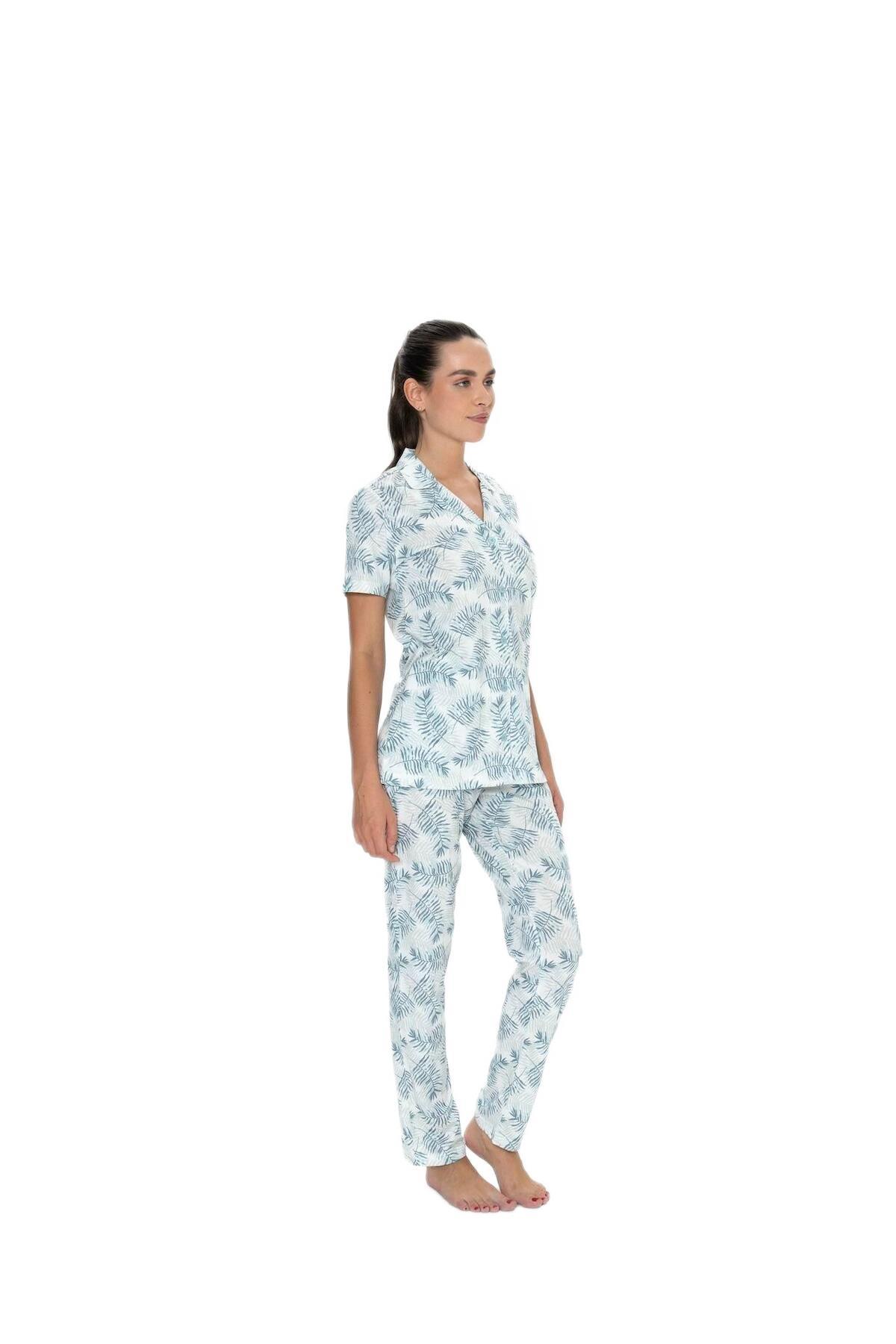 U.S. Polo Assn. Kadın Mavi Pijama Takım 20087 