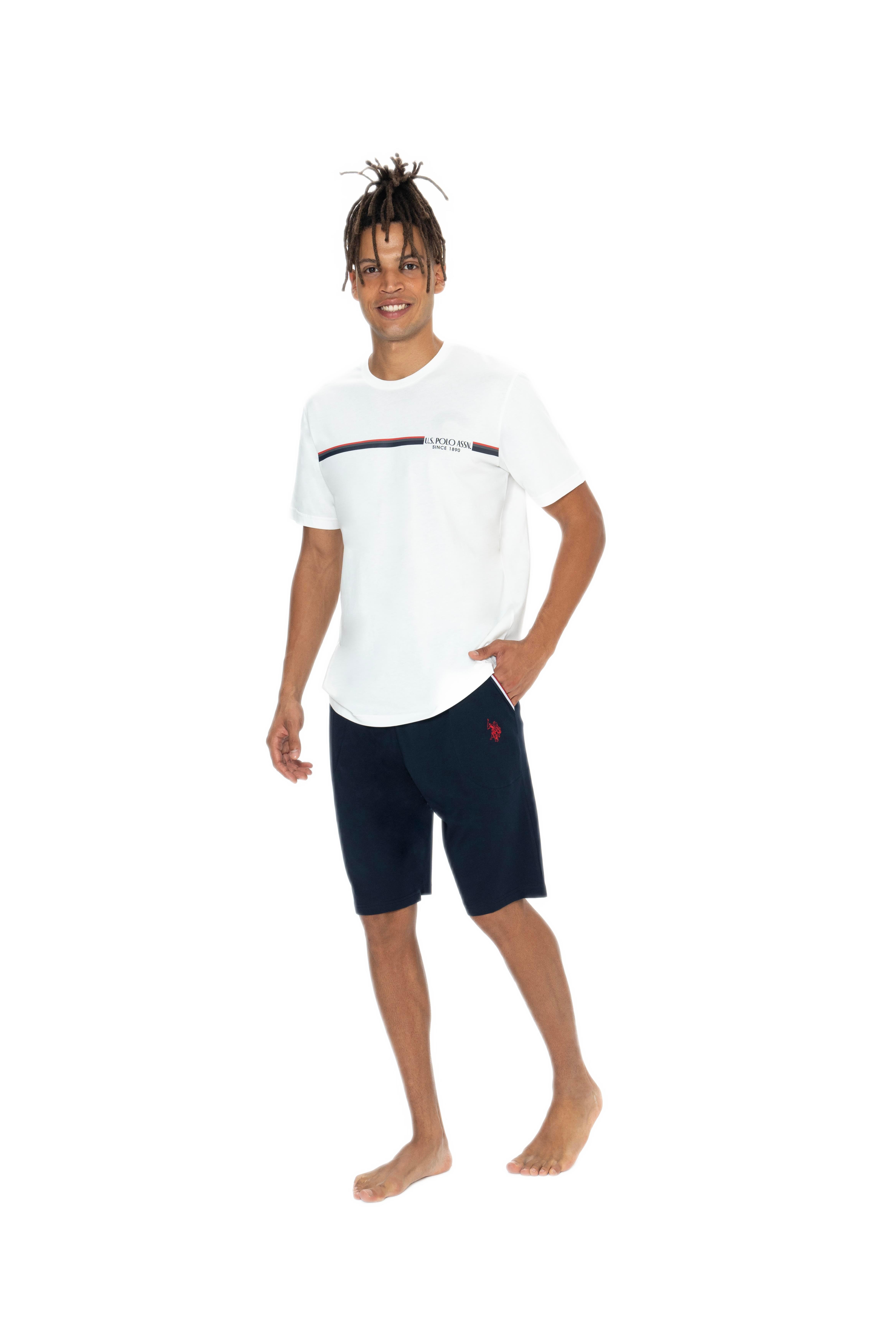 U.S. Polo Assn. Erkek Ekru Şort Takım 18865 