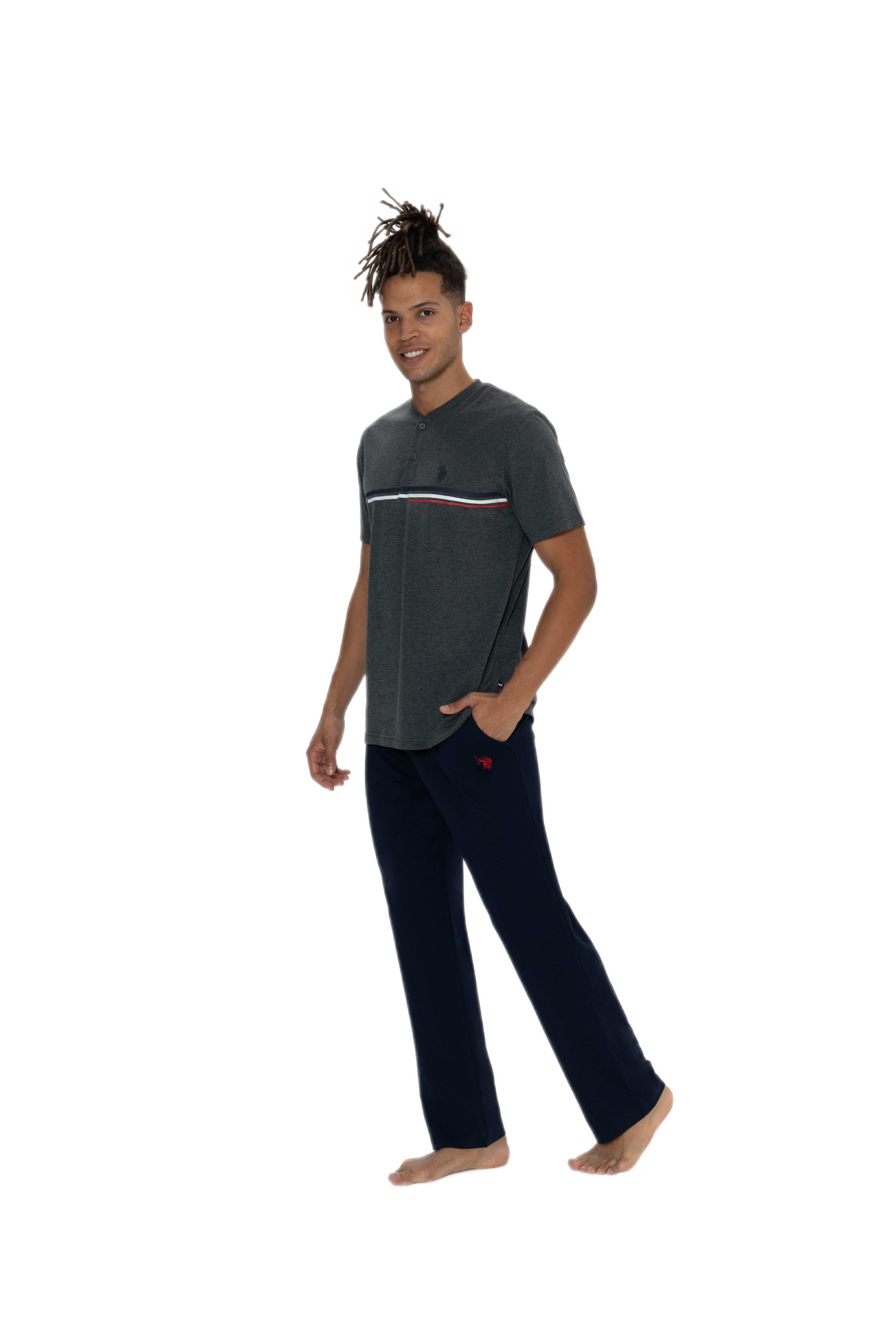 U.S. Polo Assn. Erkek Antrasit Melanj Pijama Takım 18901