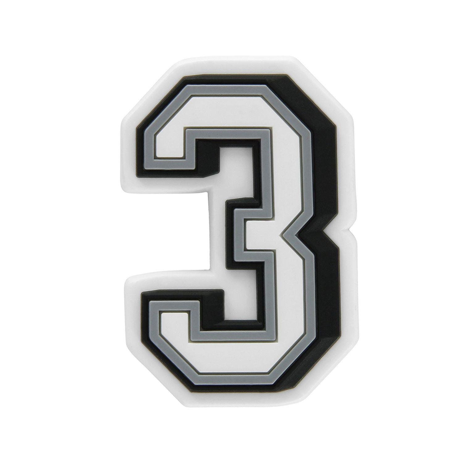 Jibbitz B W Number 3 J03007