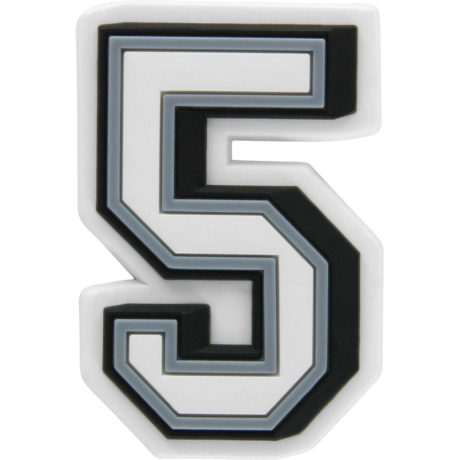 Jibbitz B W Number 5 J03009