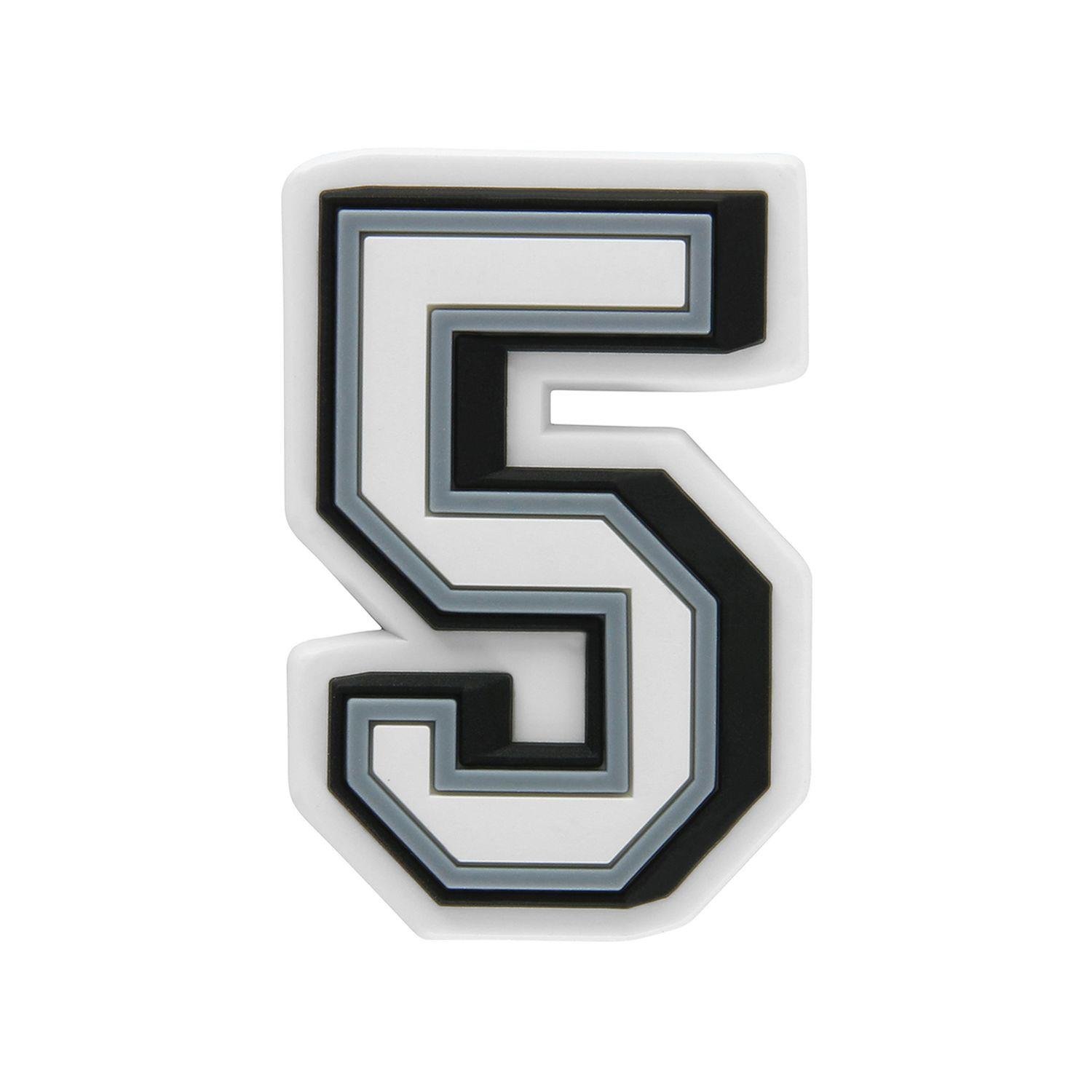 Jibbitz B W Number 5 J03009