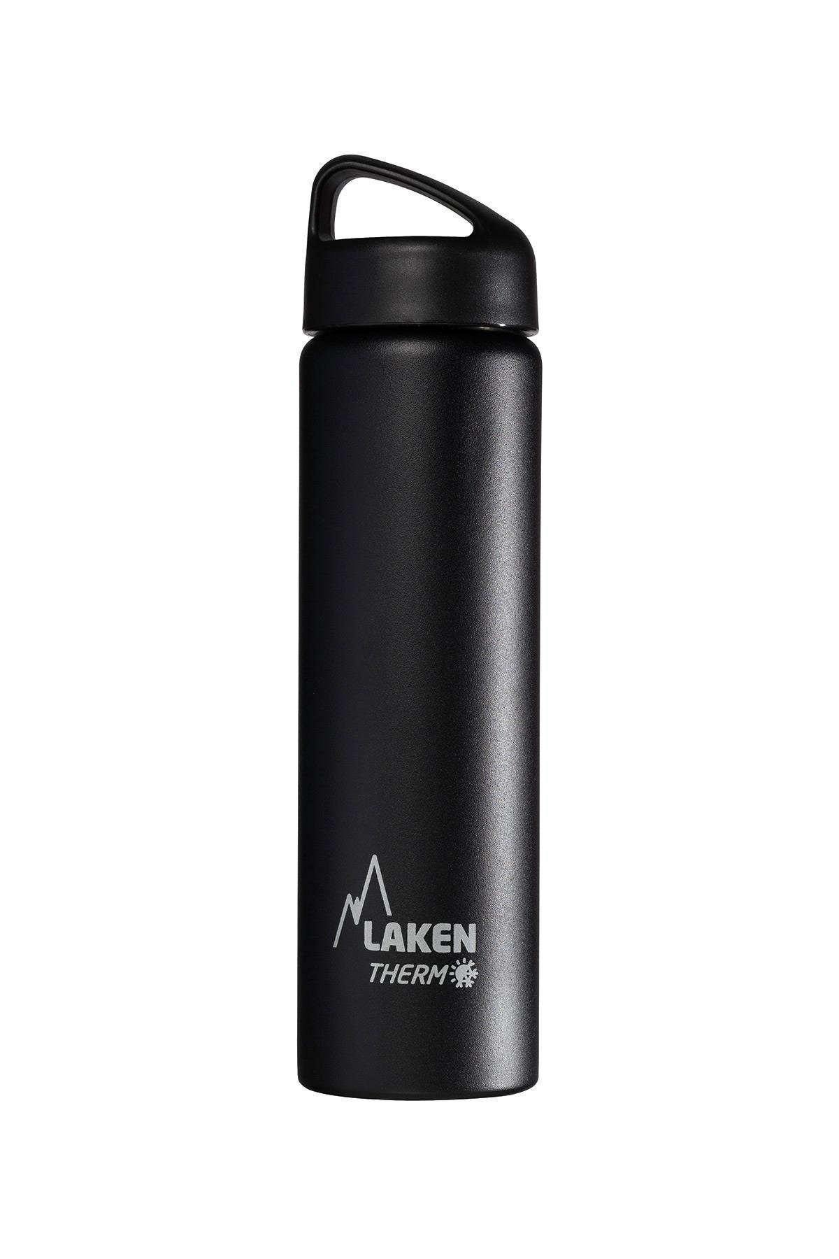 Laken Çelik 18/8 Classic Termos Şişe 1L - Siyah LKTA10N