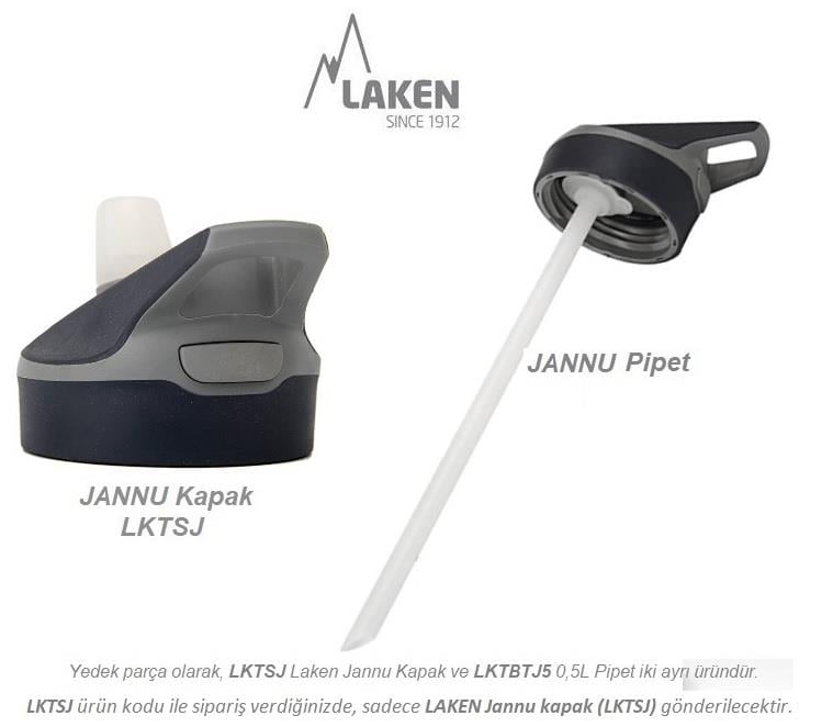Laken Jannu Şişe Siyah-Gri Kapak - Siyah/Gri LKTSJ