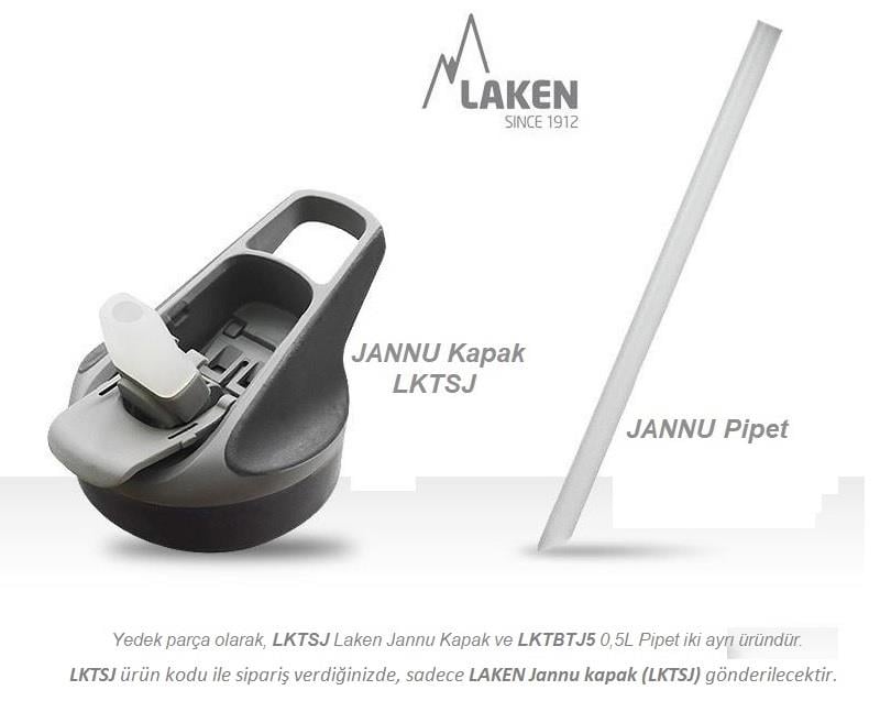 Laken Jannu Şişe Siyah-Gri Kapak - Siyah/Gri LKTSJ
