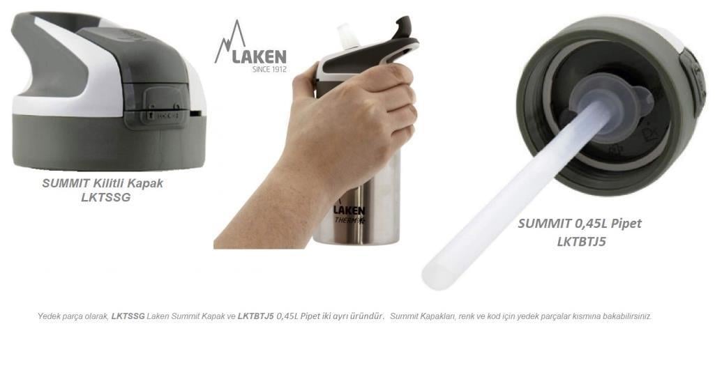 Laken Tritan Summit Şişe 0,45L - Granit LKTNS4G