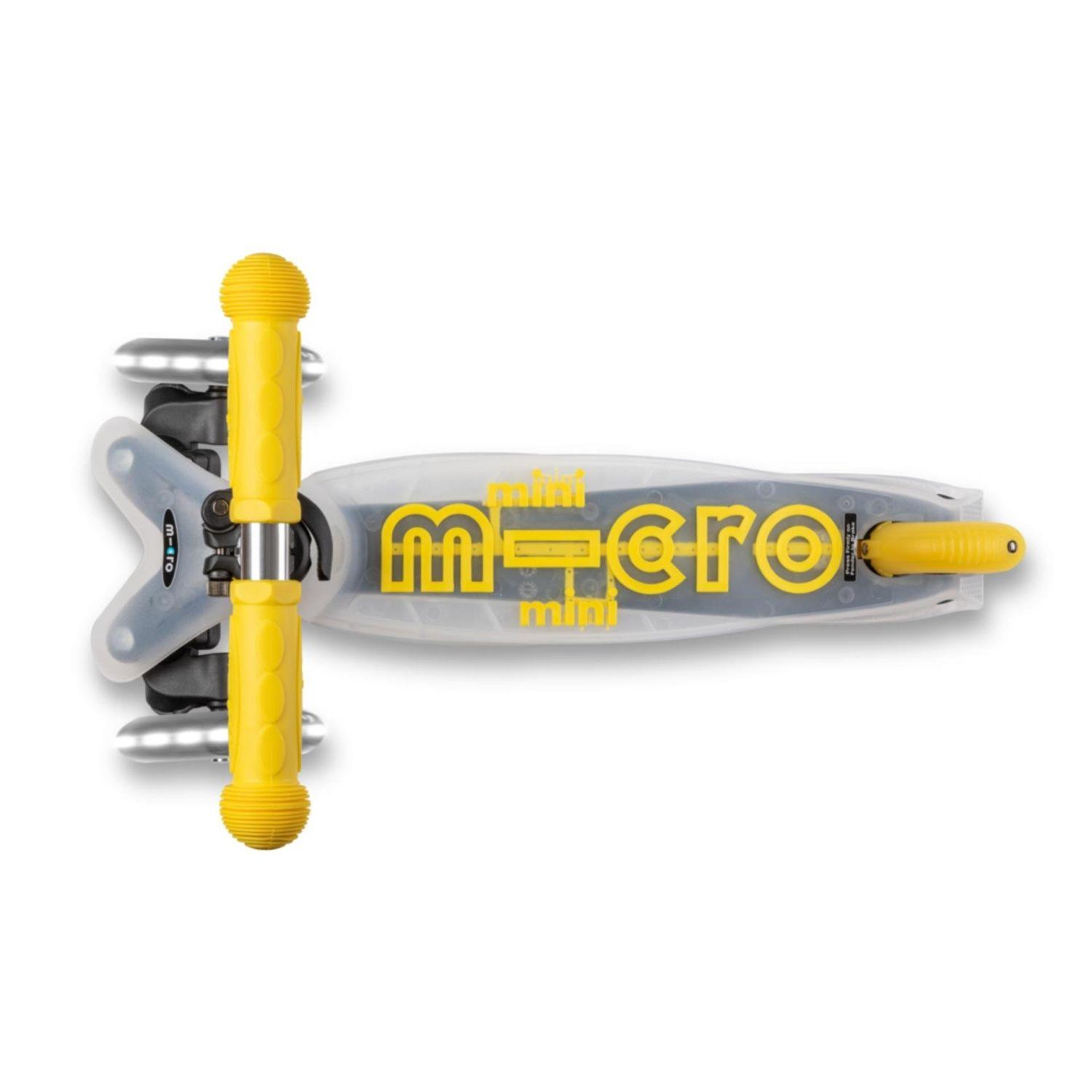 Mini Micro DELUXE FLUX LED NEON YELLOW Scooter MCR.MMD205