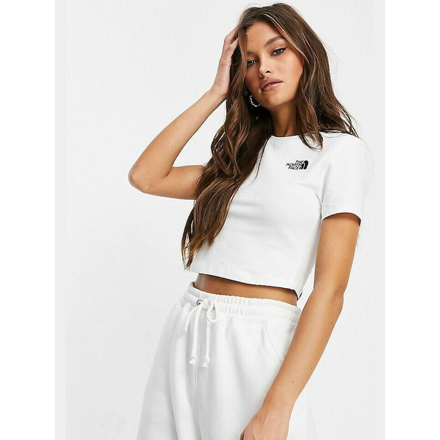 The North Face Kadın ESSENTIAL CROPPED SLEEVE Tişört NF0A55AOFN41