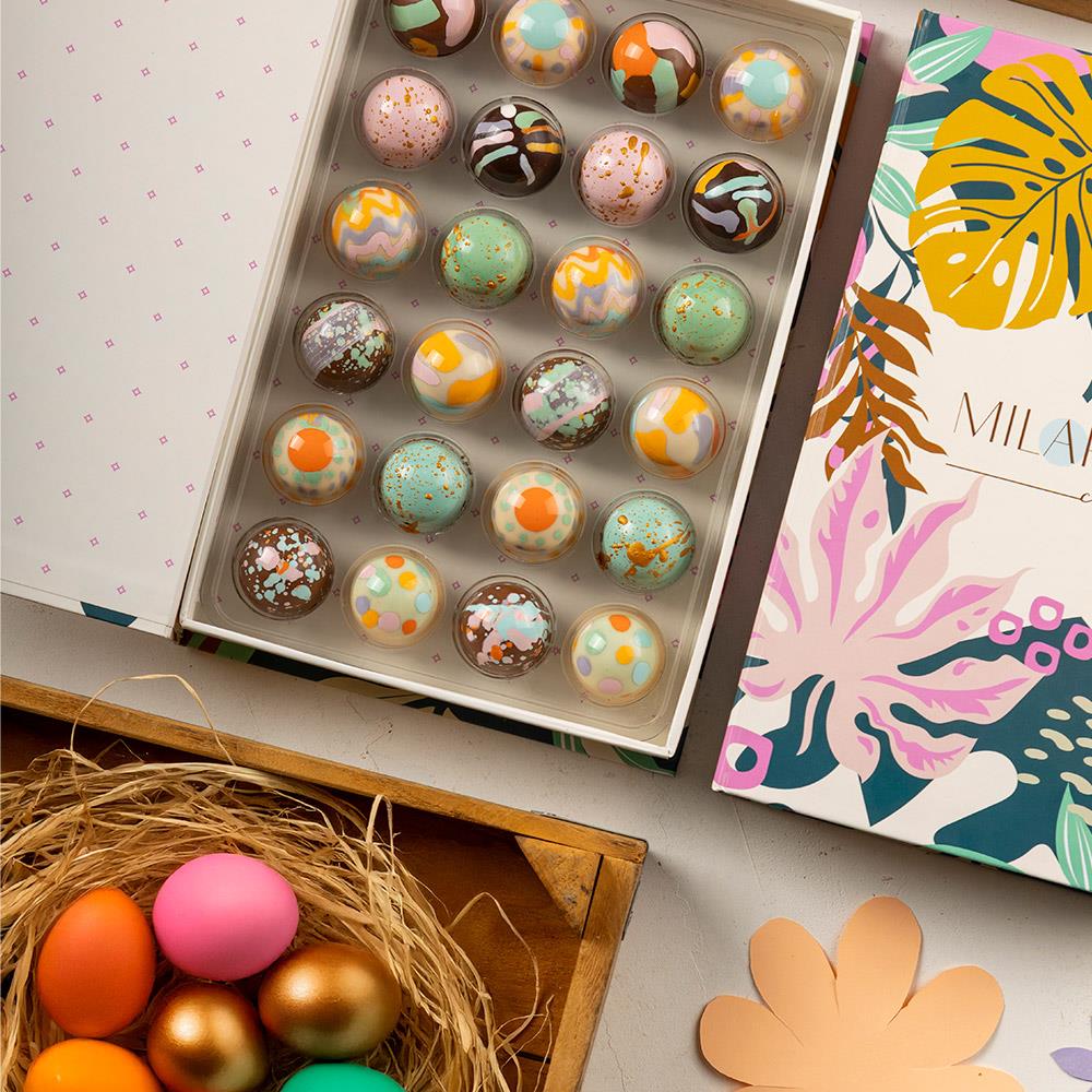 Paskalya (Easter) Bayramına Özel Tasarım 24'lü Bonbon Çikolata Kutusu